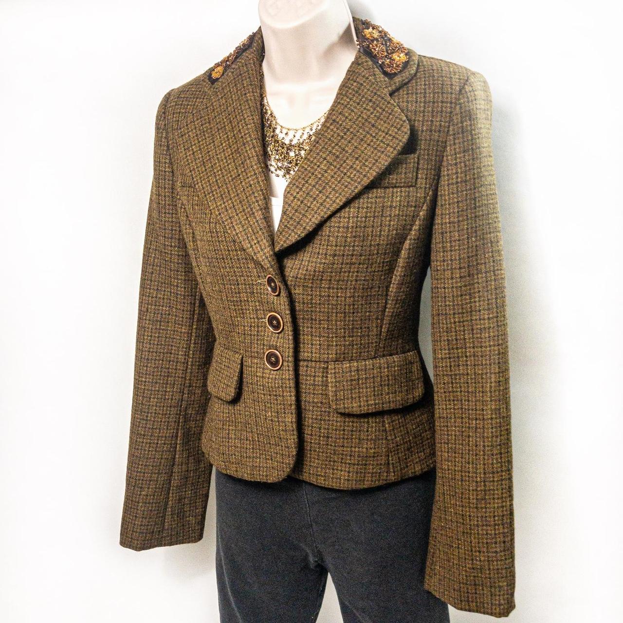 Subtle plaid alpaca and lambswool in an earthy... Depop