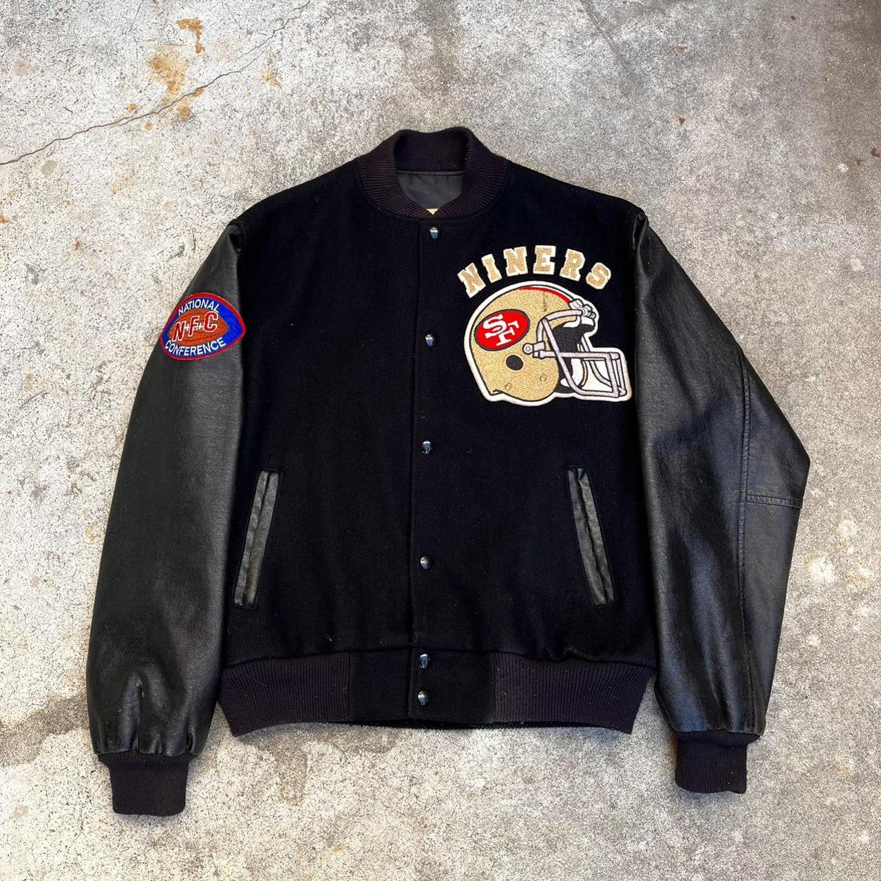 San Francisco 49ers Vintage 80s Chalk Line Satin - Depop