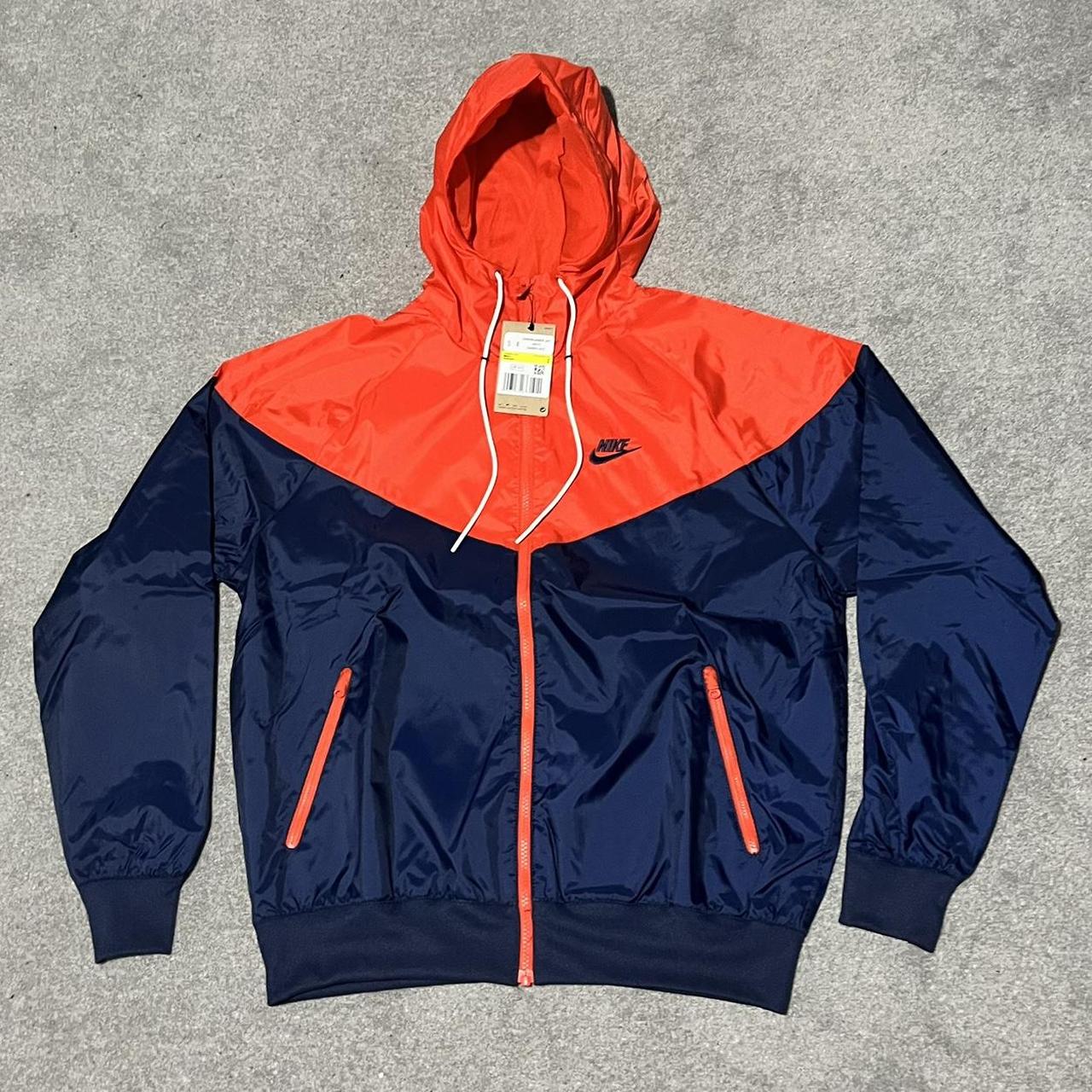 Nike Men's Navy and Red Jacket | Depop