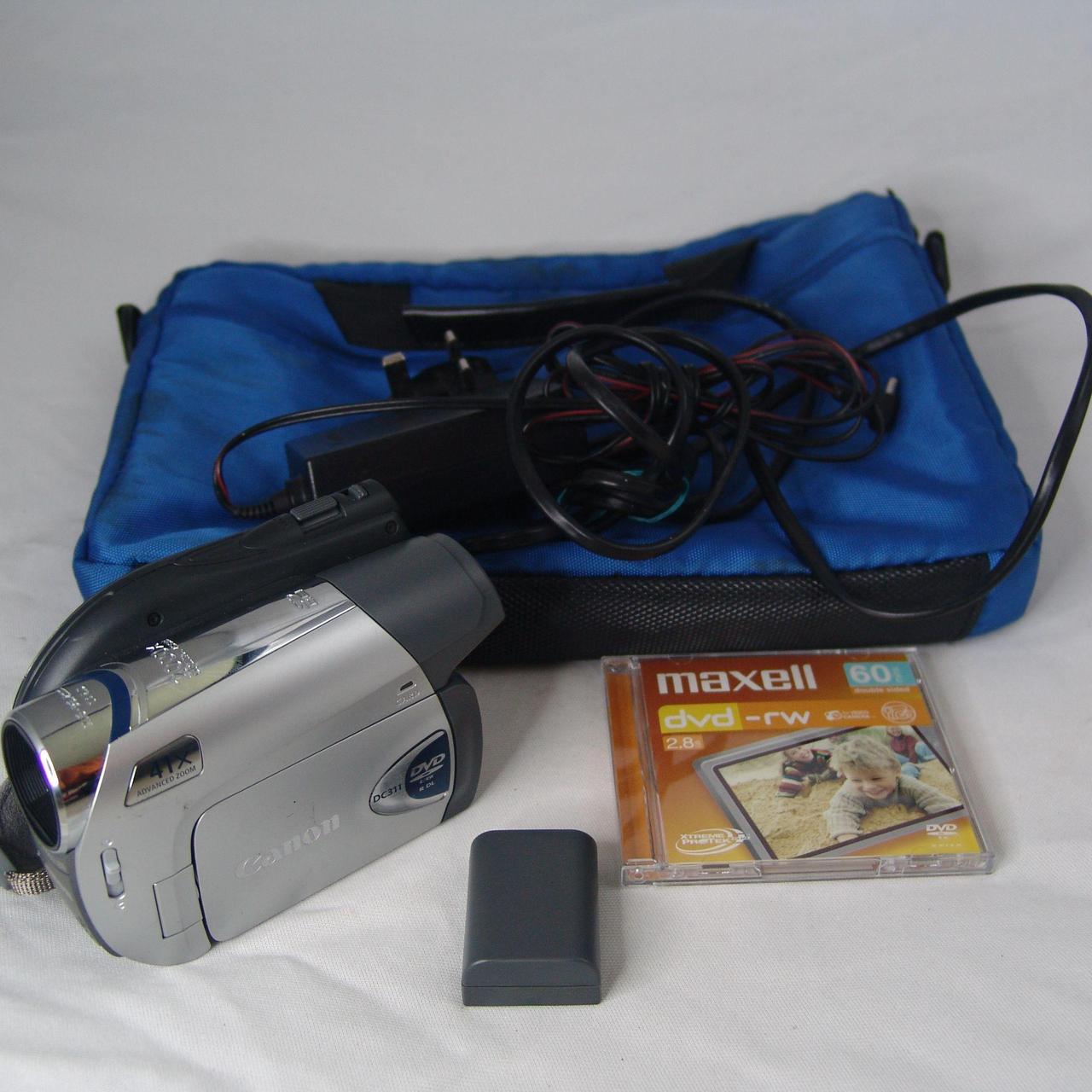 Vintage Canon DC311E DVD Mini Disc Camcorder Bundle... Depop