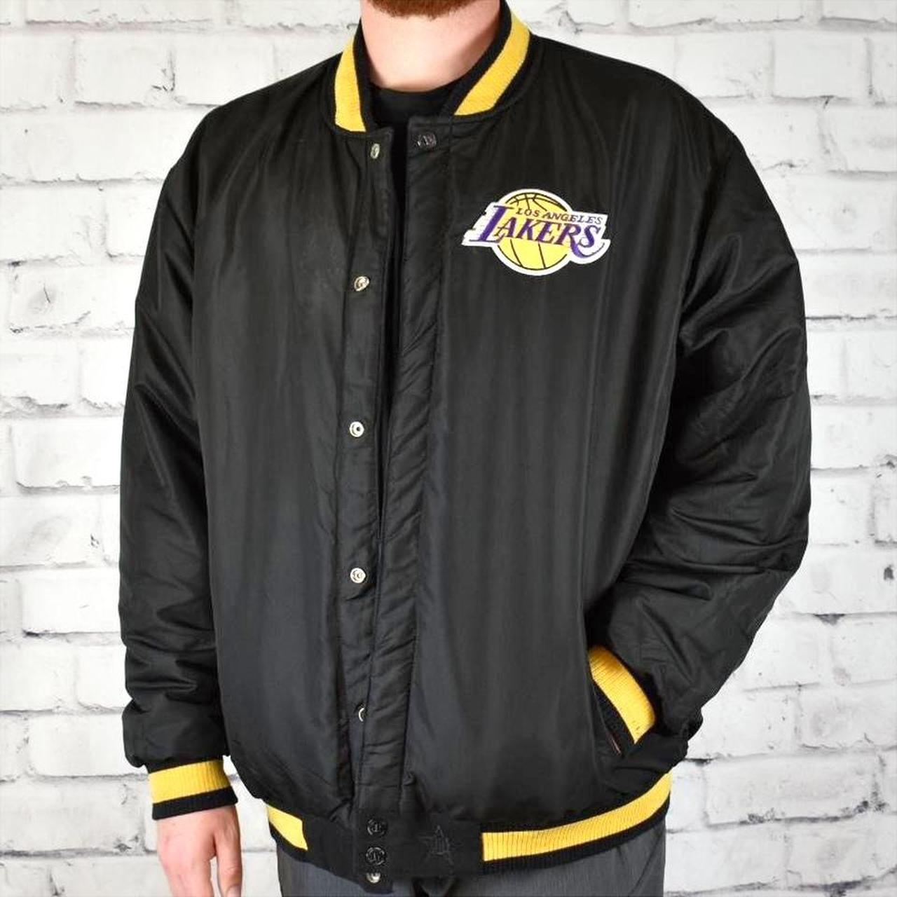 JH Design Men's Los Angeles Lakers Black Bomber Jacket