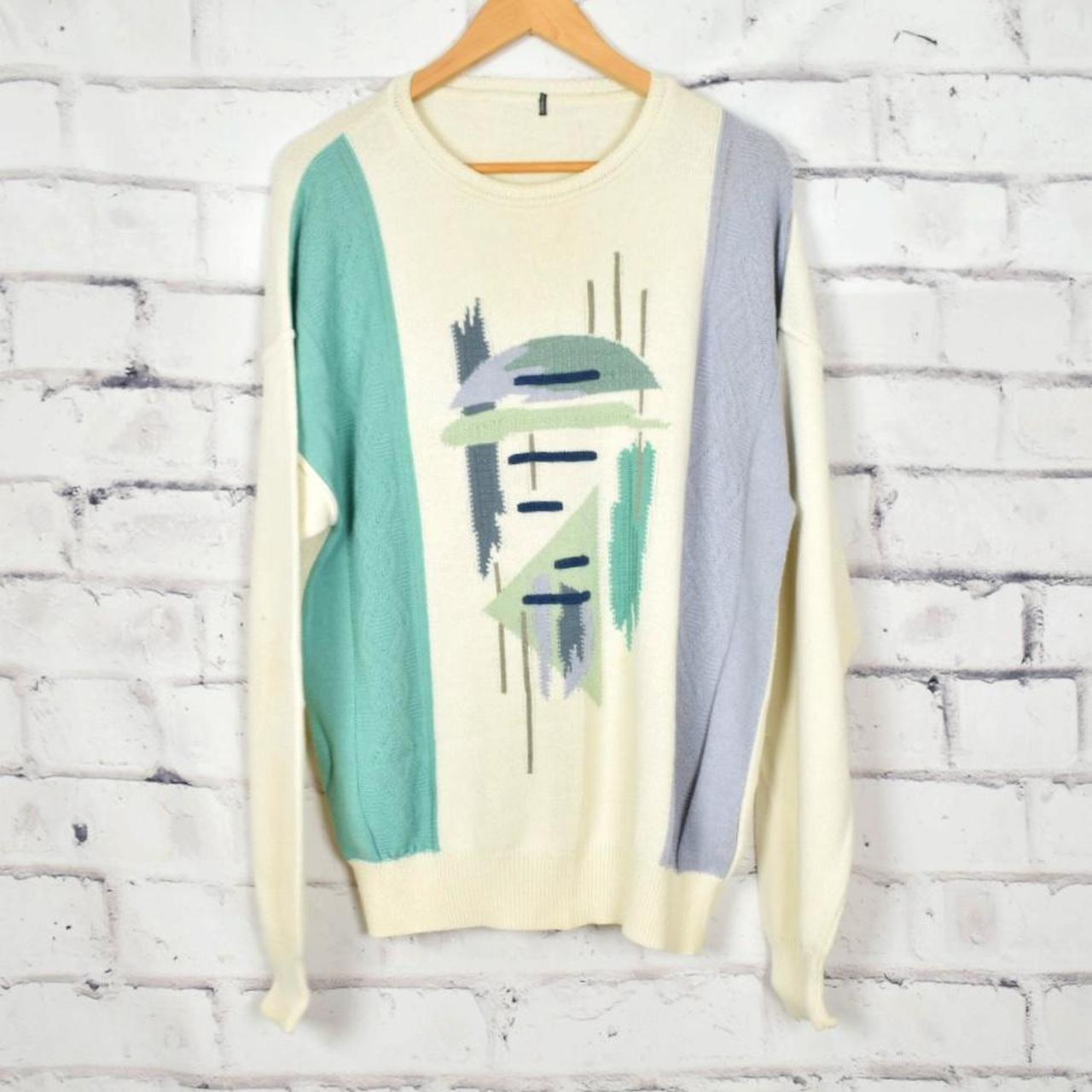 Shops vintage 80s golf geometric sweater