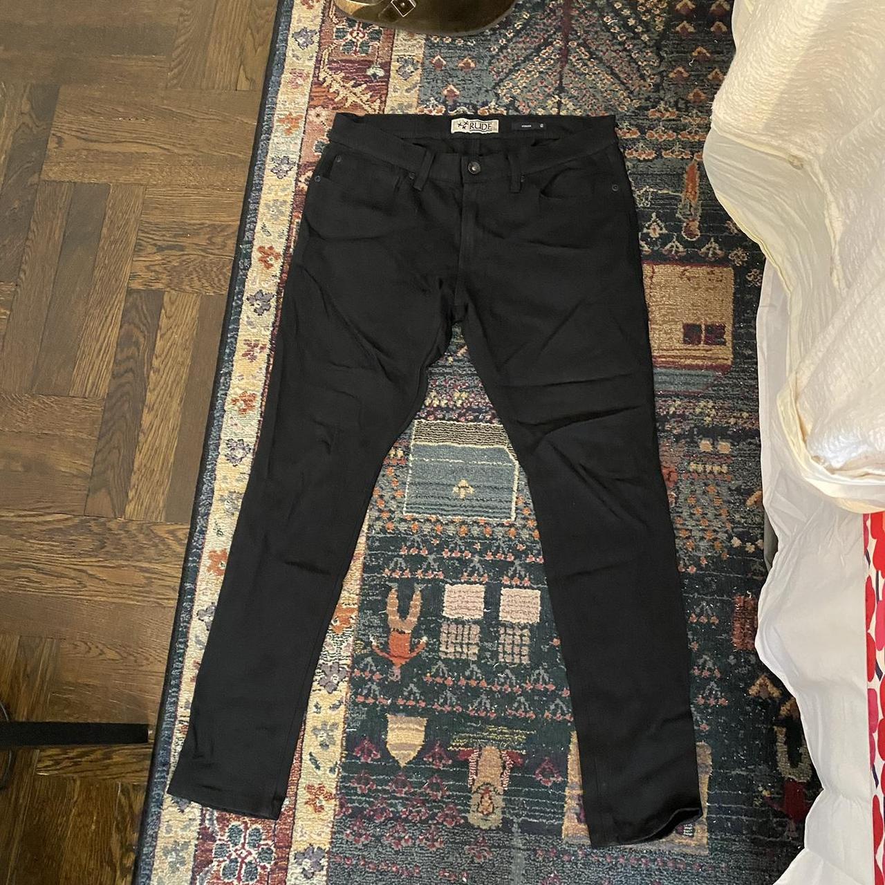 Vintage Men's Rude Black Straight Leg Stinger Jeans | Depop