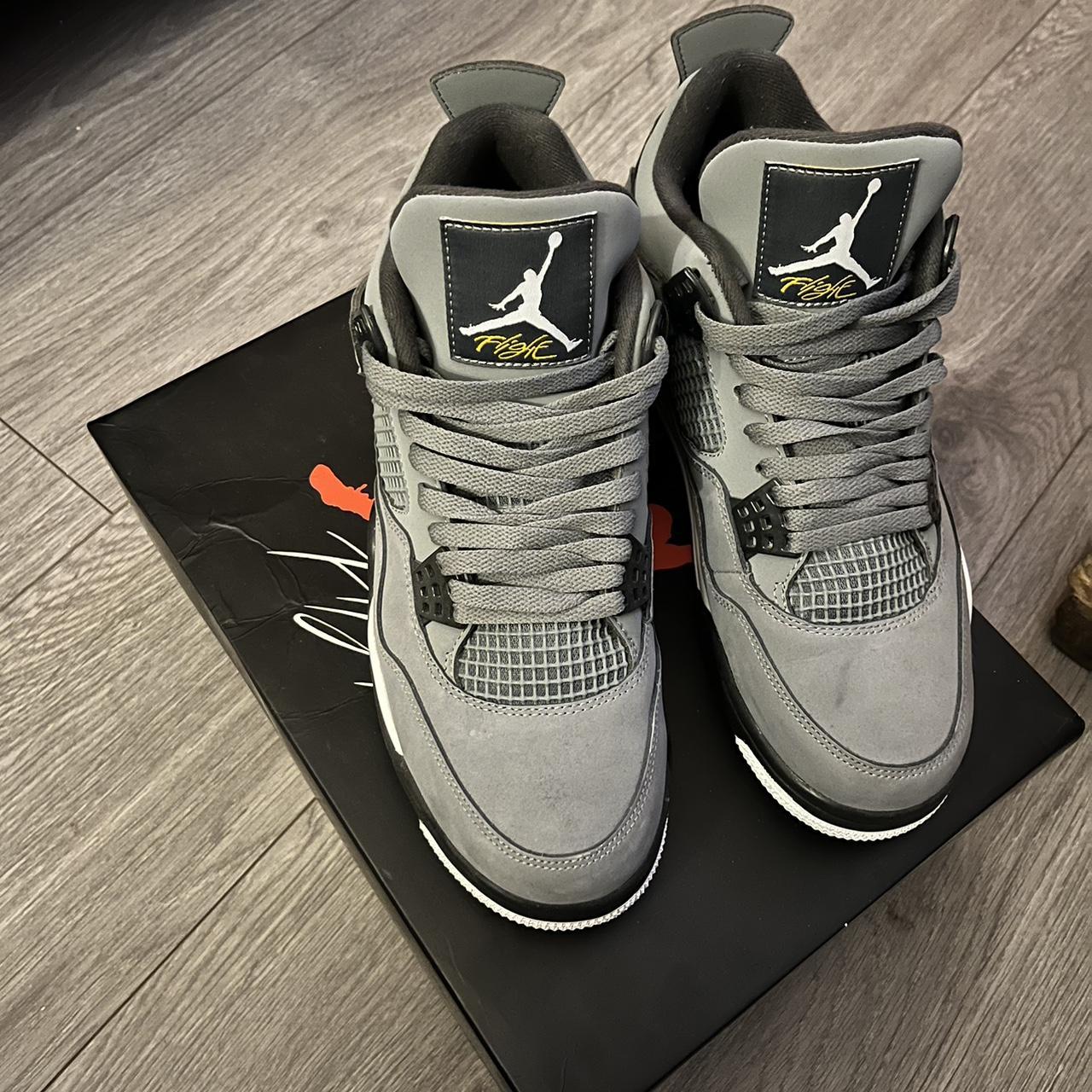 Jordan 4 cool grey fashion white laces