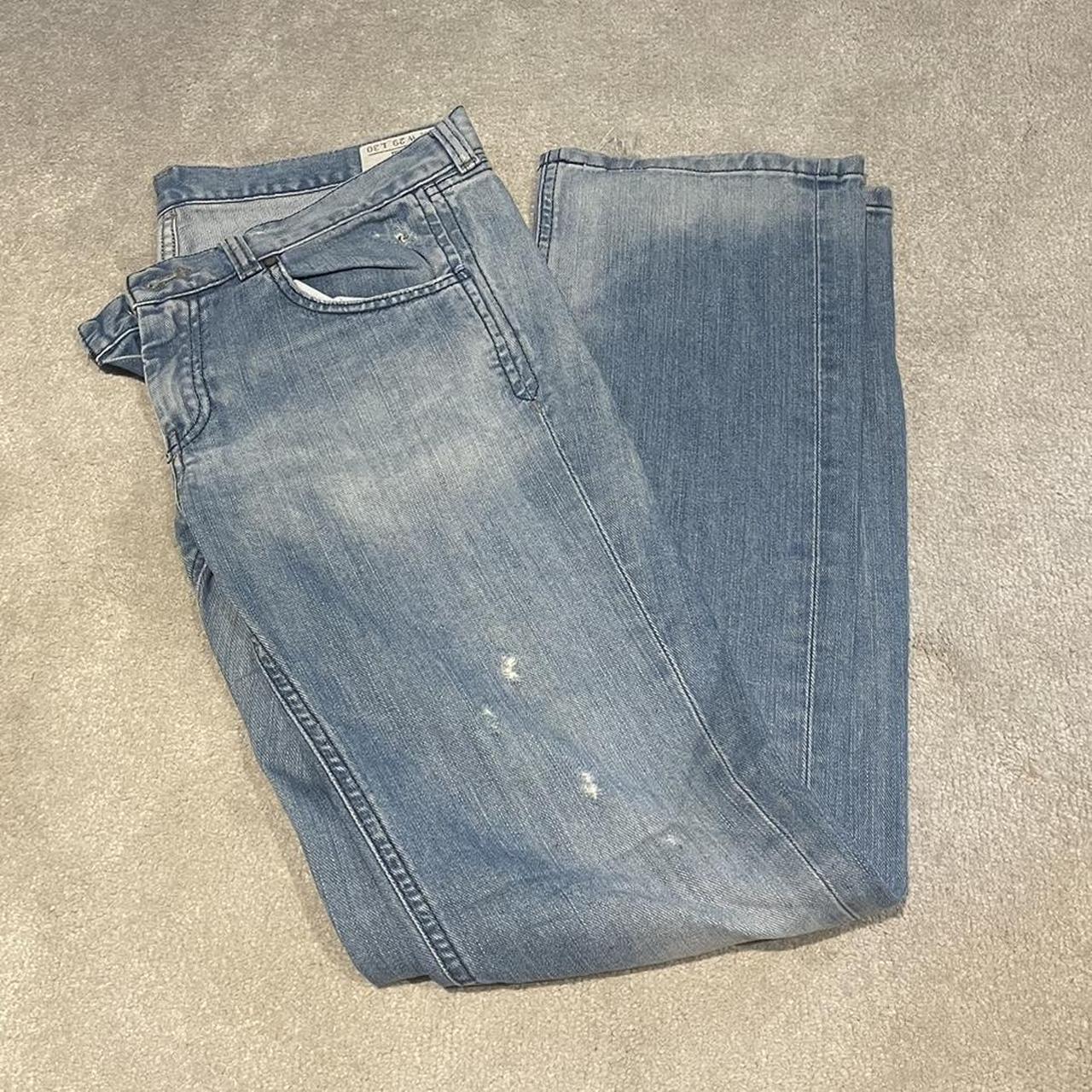 Straight leg light wash diesel jeans. Good condition... Depop