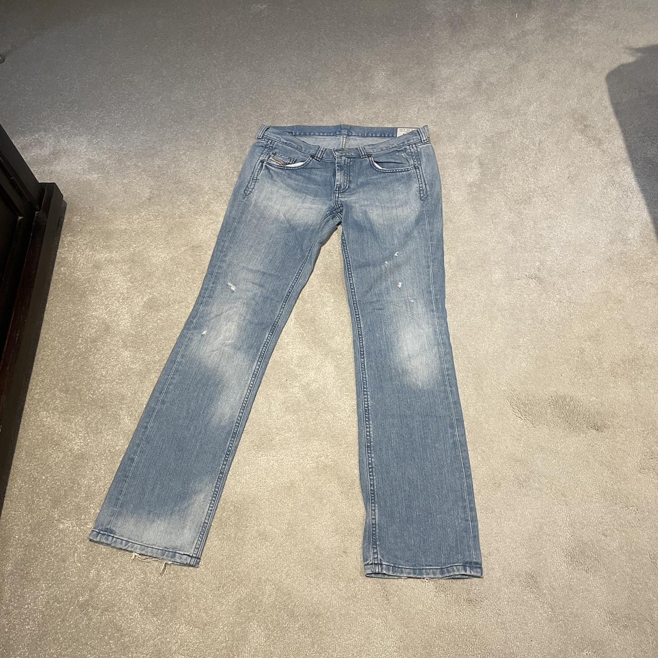 Straight leg light wash diesel jeans. Good condition... Depop