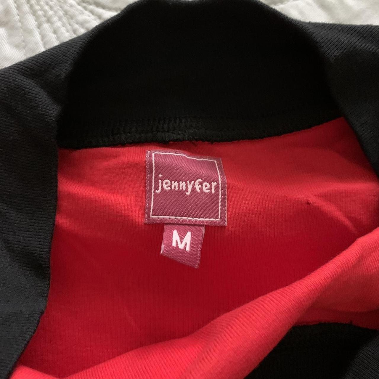 Jennyfer Women's Black and Red T-shirt (3)