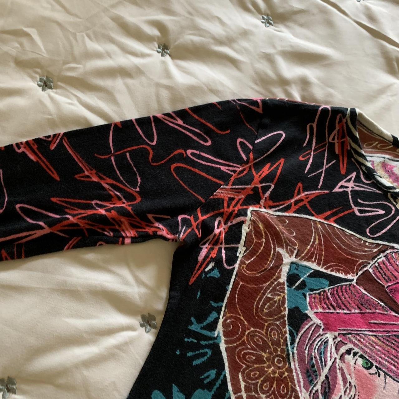 woman face print graphic top labelled as size... Depop