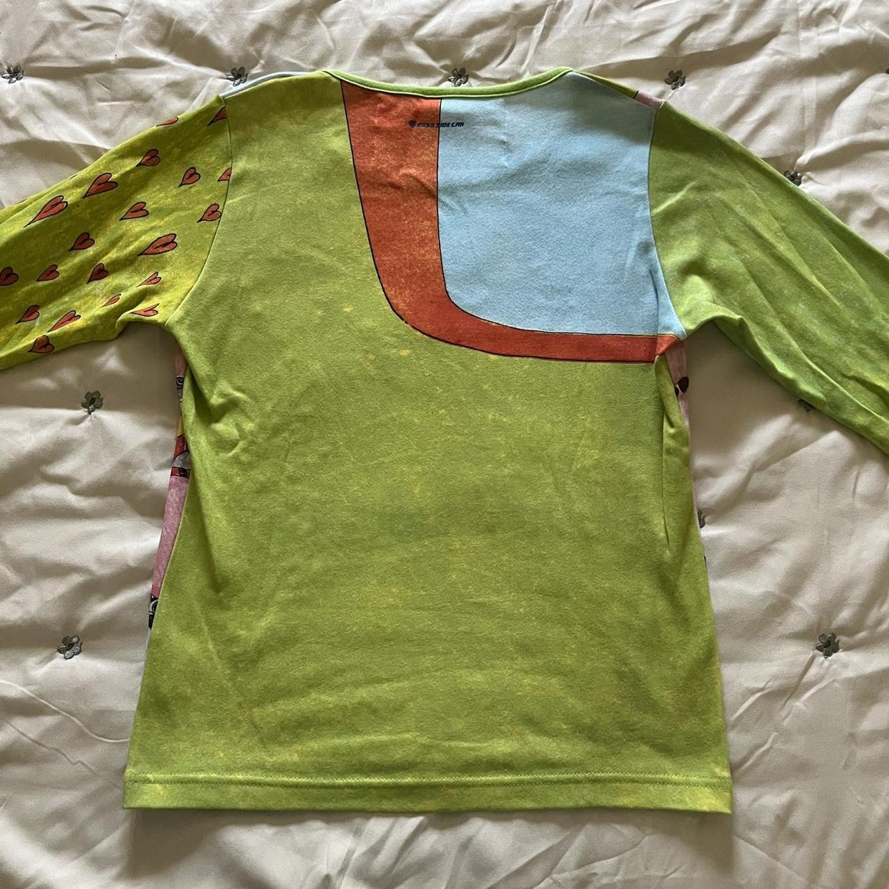 funky woman print graphic top Labelled as size... Depop