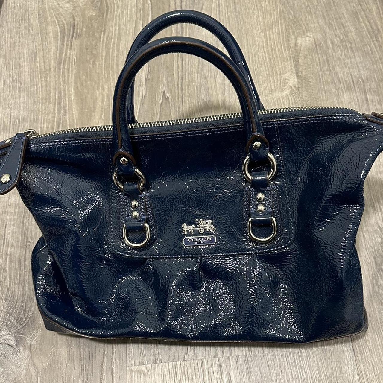 Coach | Bags | Coach Legacy Leather Navy Blue Candace Carryall Tote  Shoulder Bag 2239 | Poshmark