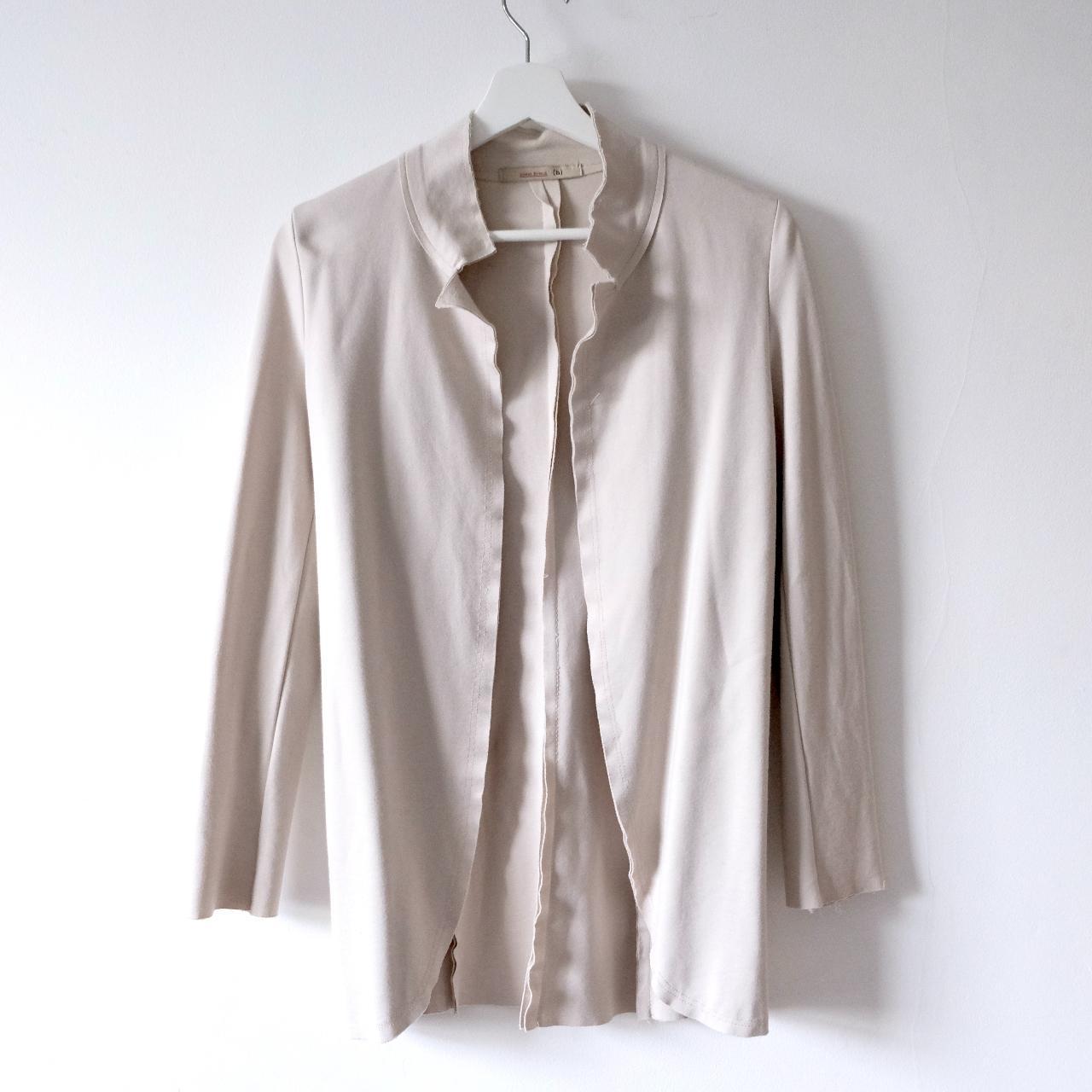 MINIMAL CREAM JERSEY BLAZER JACKET SMALL SIZE... Depop