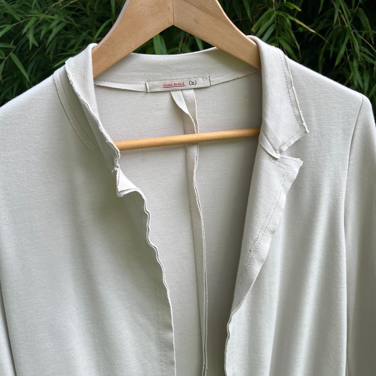 MINIMAL CREAM JERSEY BLAZER JACKET SMALL SIZE... Depop