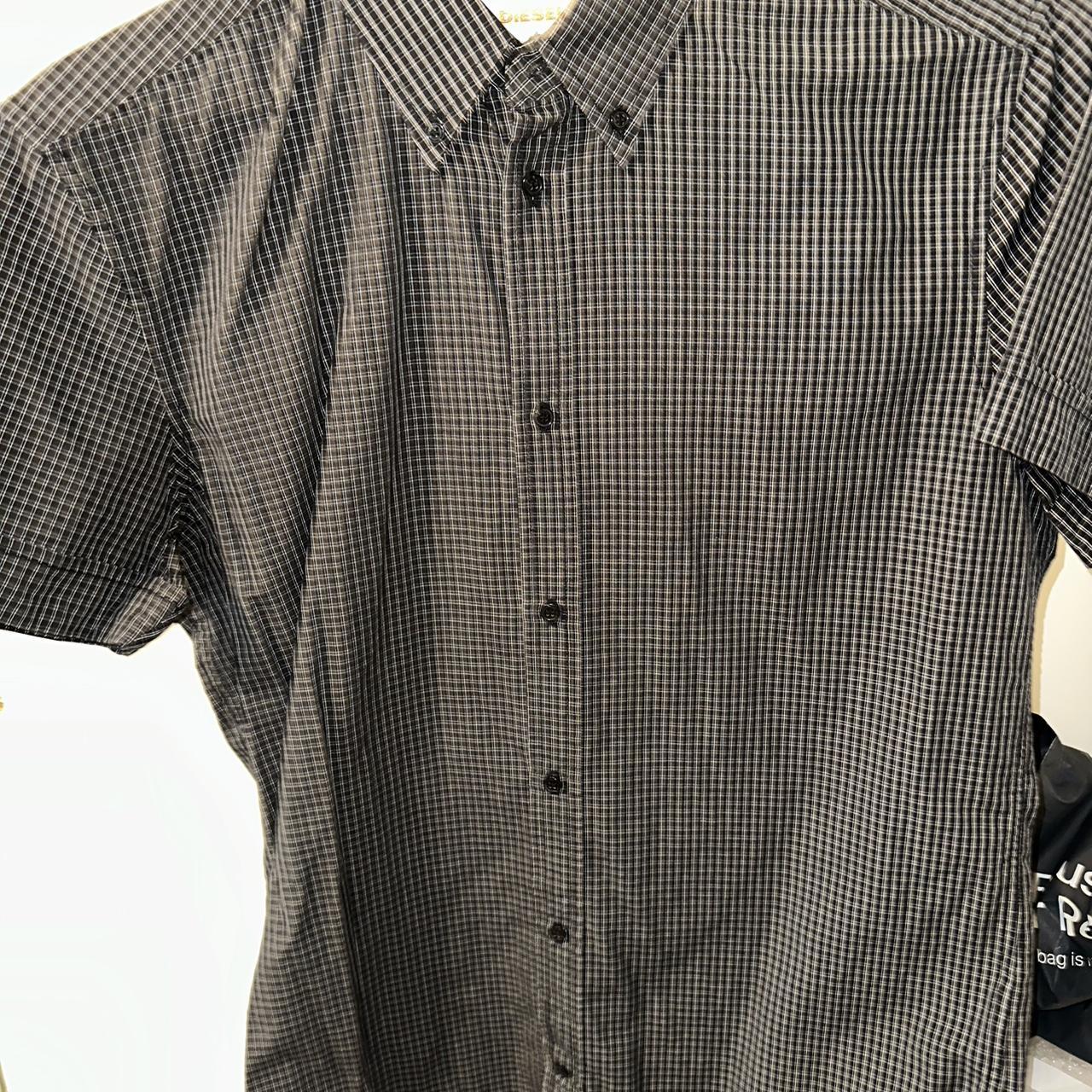 Diesel Men's Black and Grey Shirt | Depop