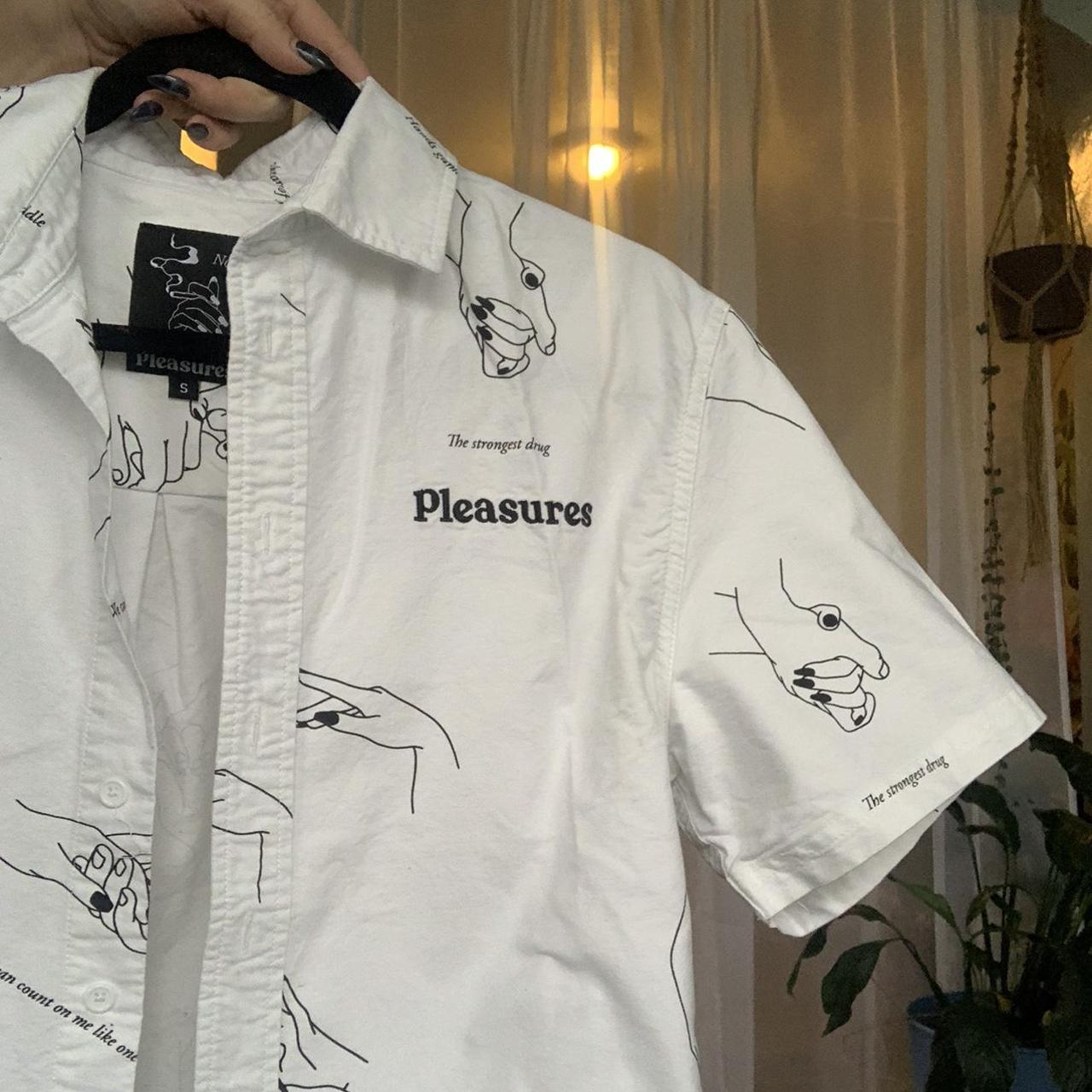 Pleasures Men's White and Black Shirt