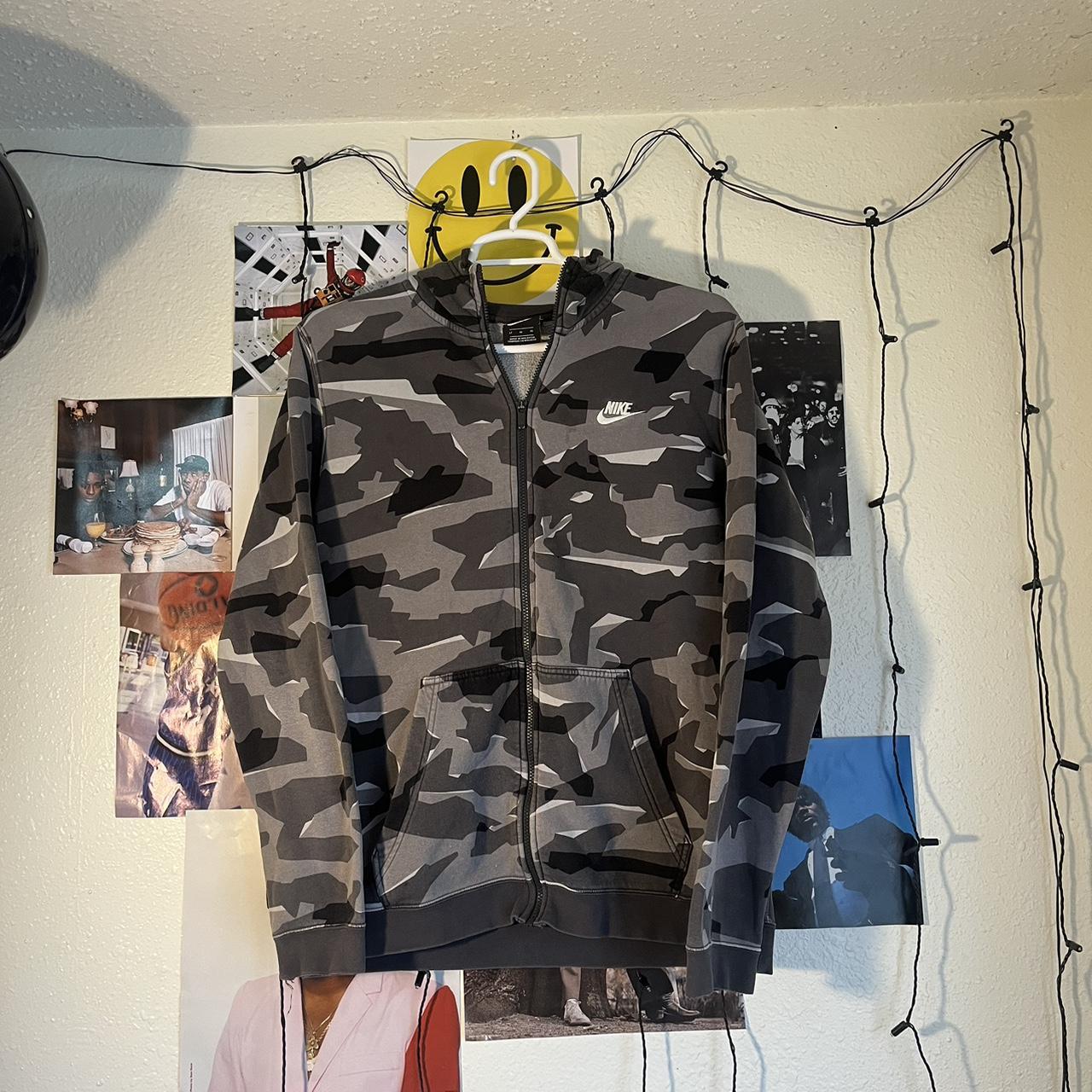 nike camo sweater