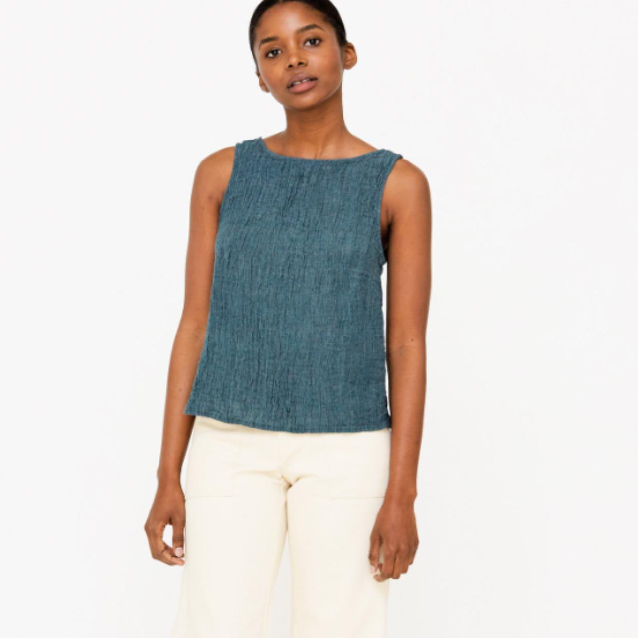 Women's Blue Vest Depop