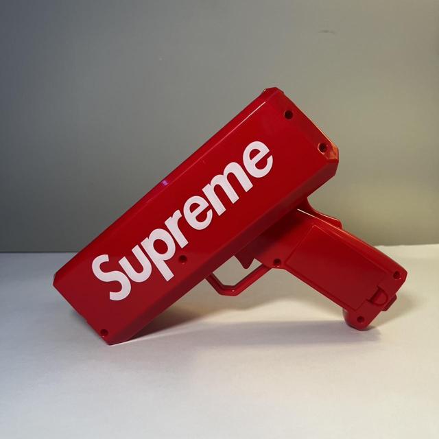 Supreme Cash Cannon Money Gun Takes 3 AA... - Depop