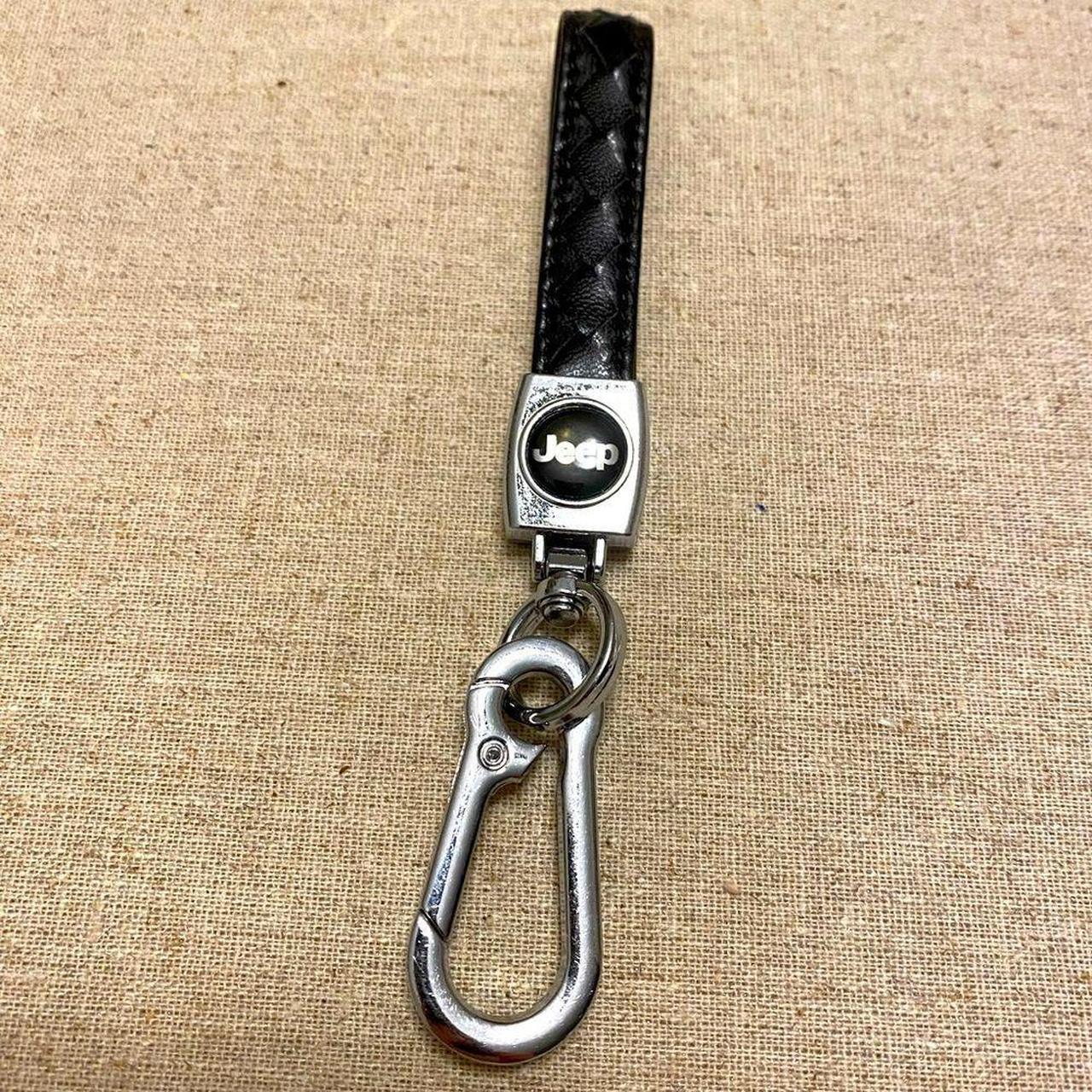 Woven leather Jeep key chain hook clip. • Over 5.5”... Depop