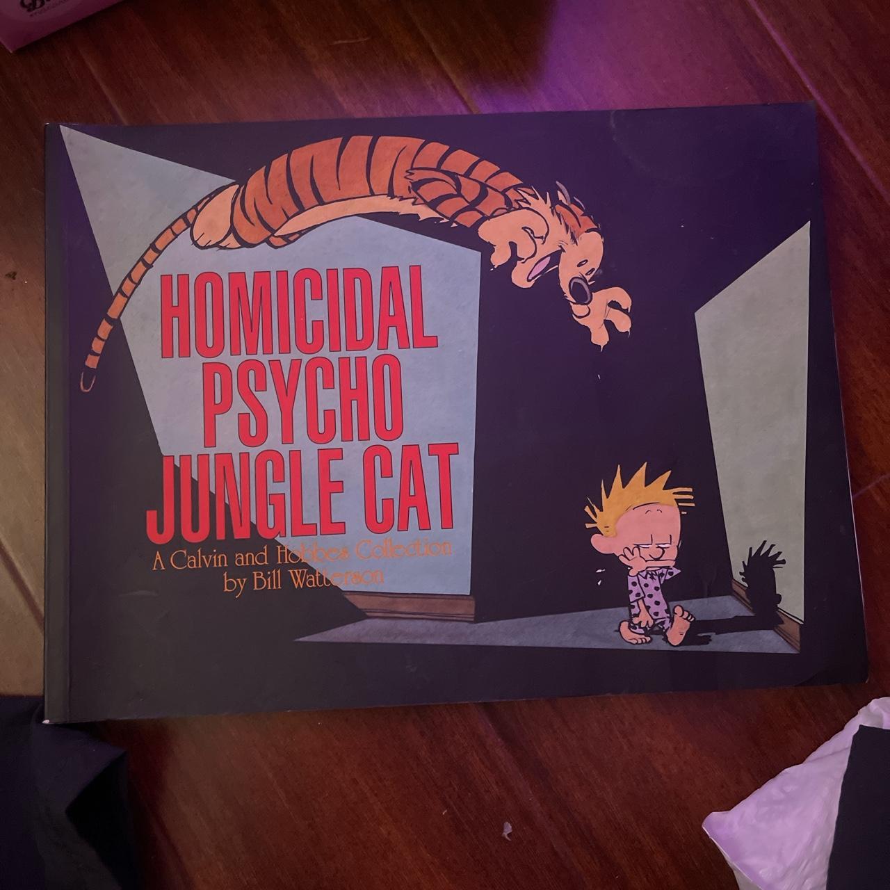 Calvin and hobbes homicidal psycho jungle cat book.... - Depop