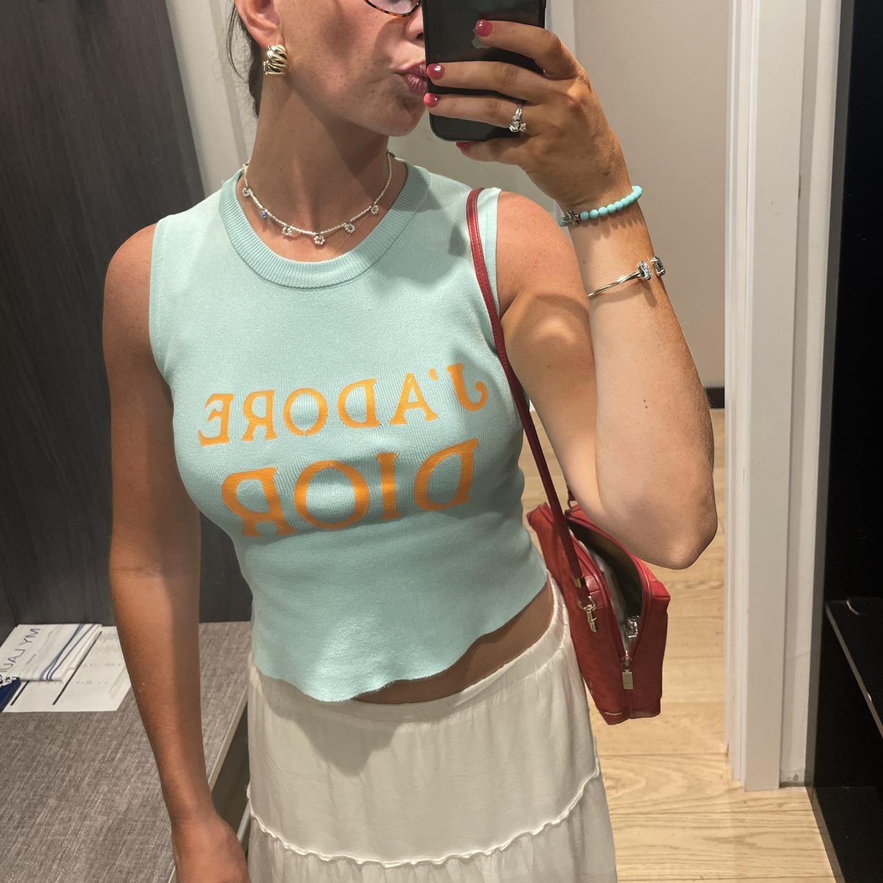 Christian Dior Croptop used once, Women's Fashion, Tops
