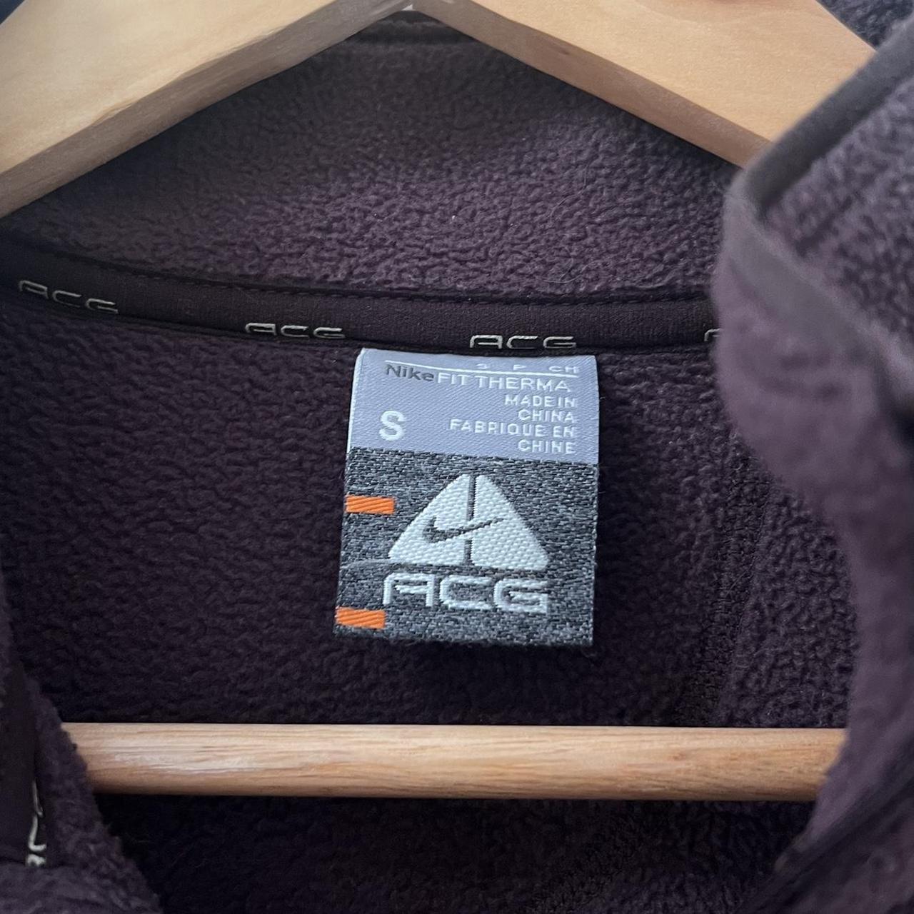 vintage nike acg half zip in burgundy men s small Depop