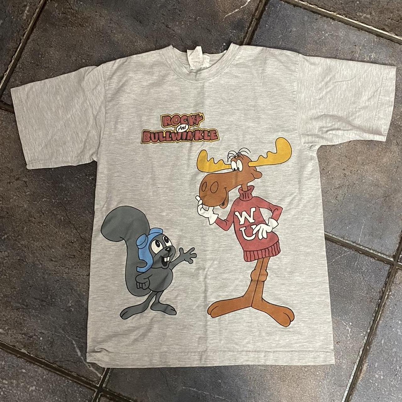 Vintage 1990s rocky and bullwinkle RARE t shirt...