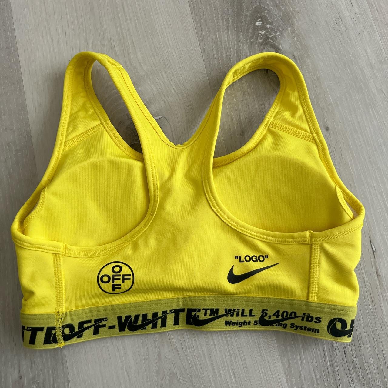 Off-White Women's Yellow and Black Bra (2)