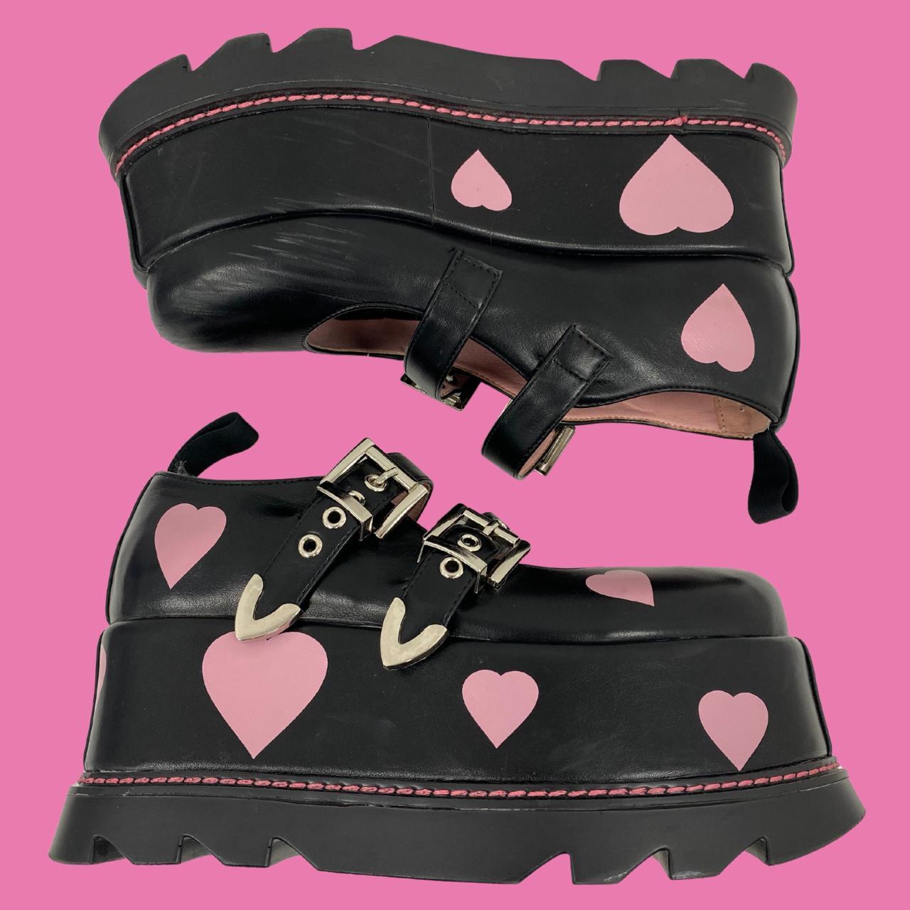 La Mode Women's Black and Pink Footwear | Depop