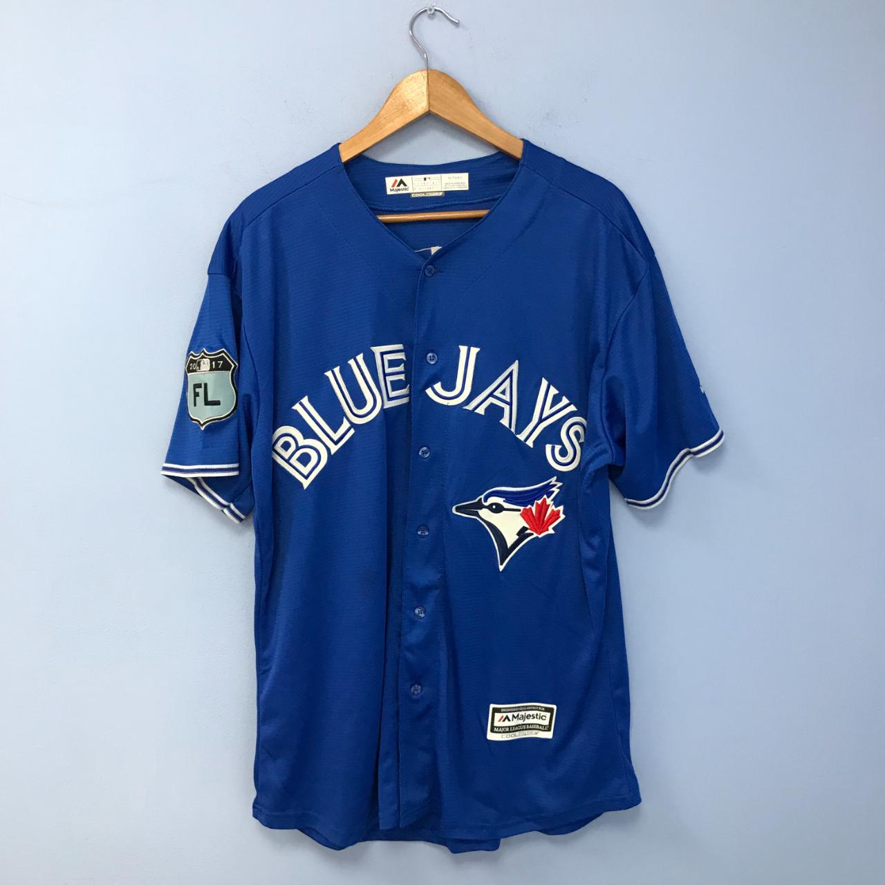 245499-NO MAJESTIC BLUE JAYS Jersey Shirt Blue... - Depop