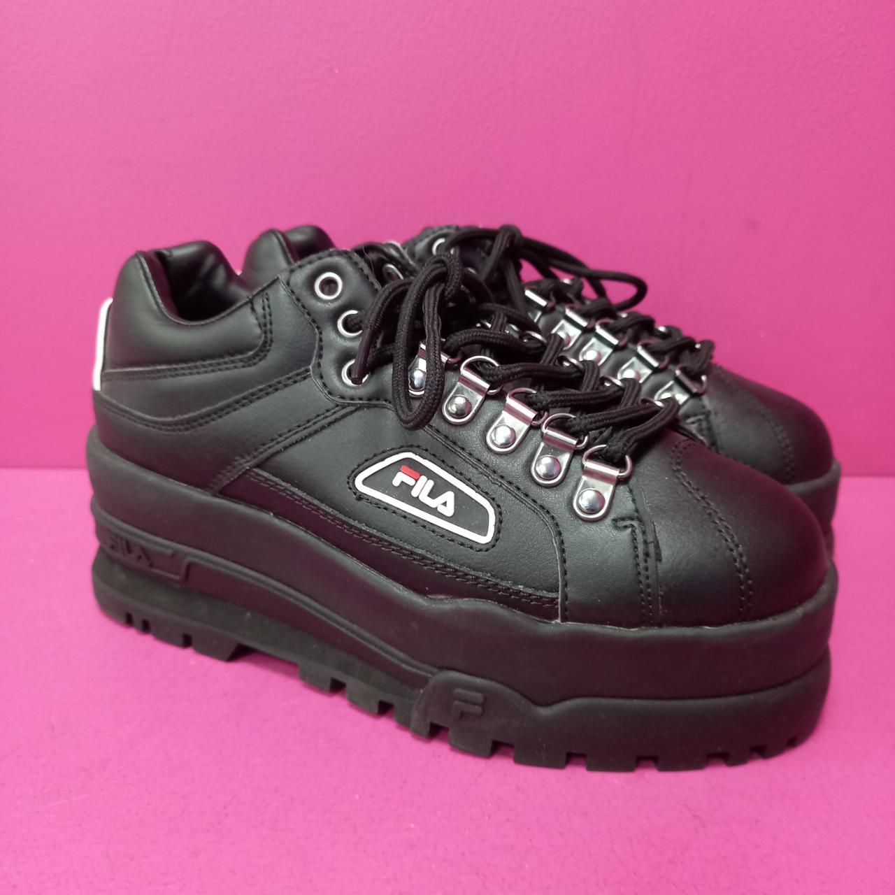 41A503 FILA Trailblazer Trainers Black Lace up Depop