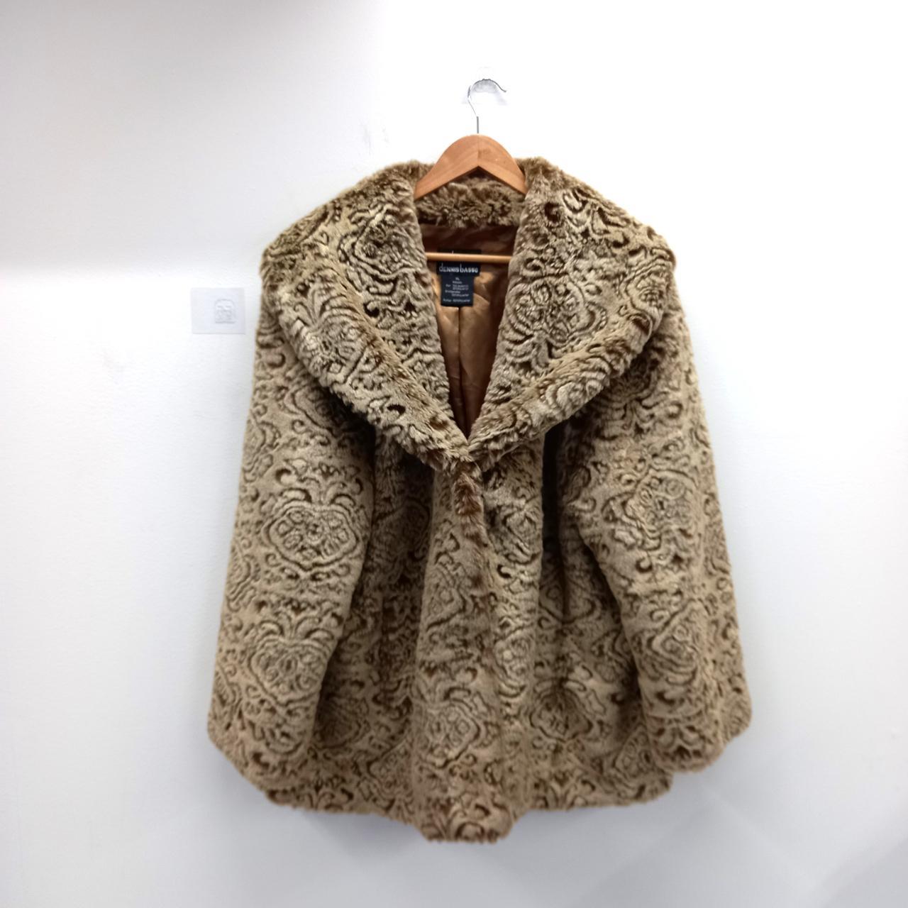 Dennis Basso faux Persian lamb coat deals