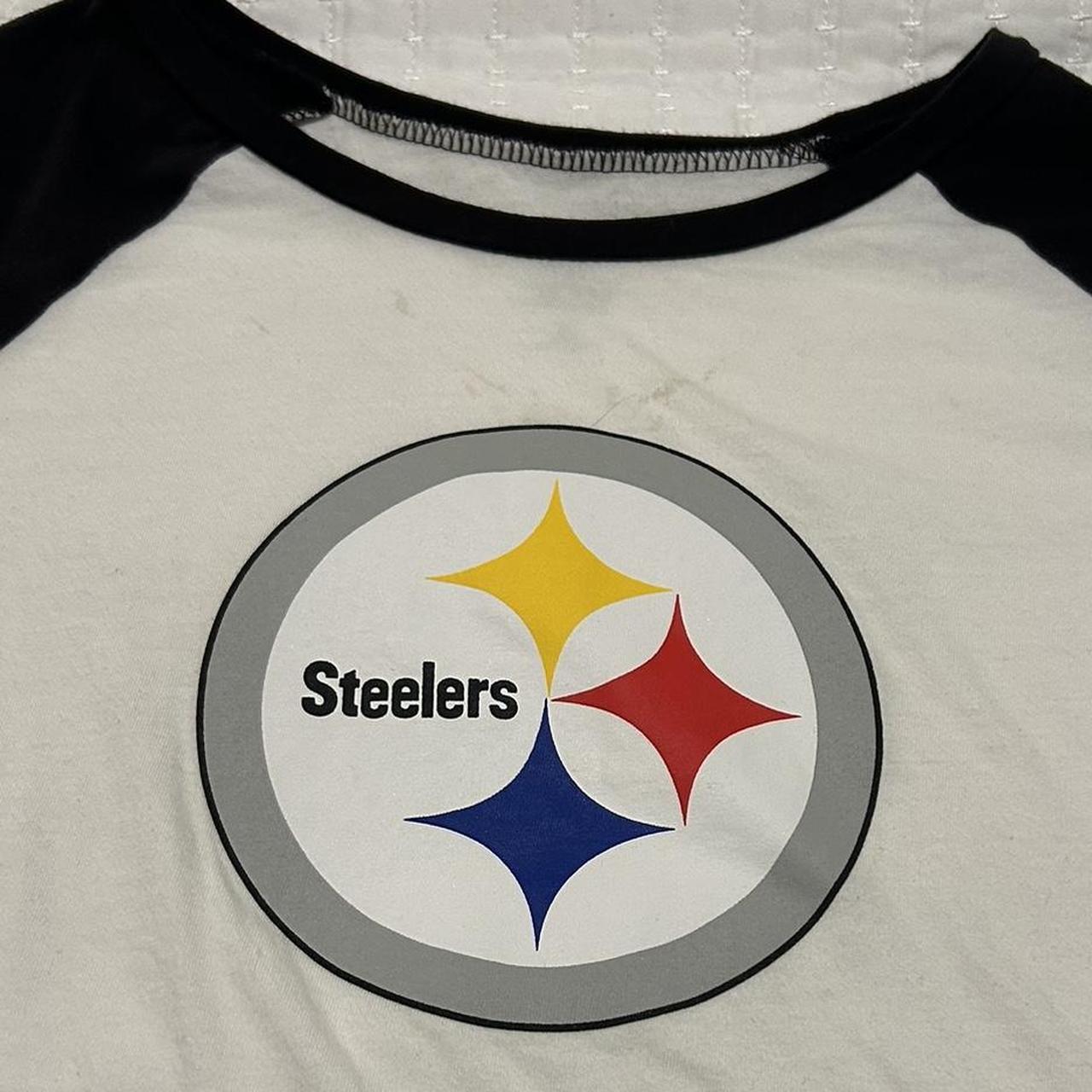 NFL Pittsburgh Steelers Logo White Quarter Sleeve... - Depop