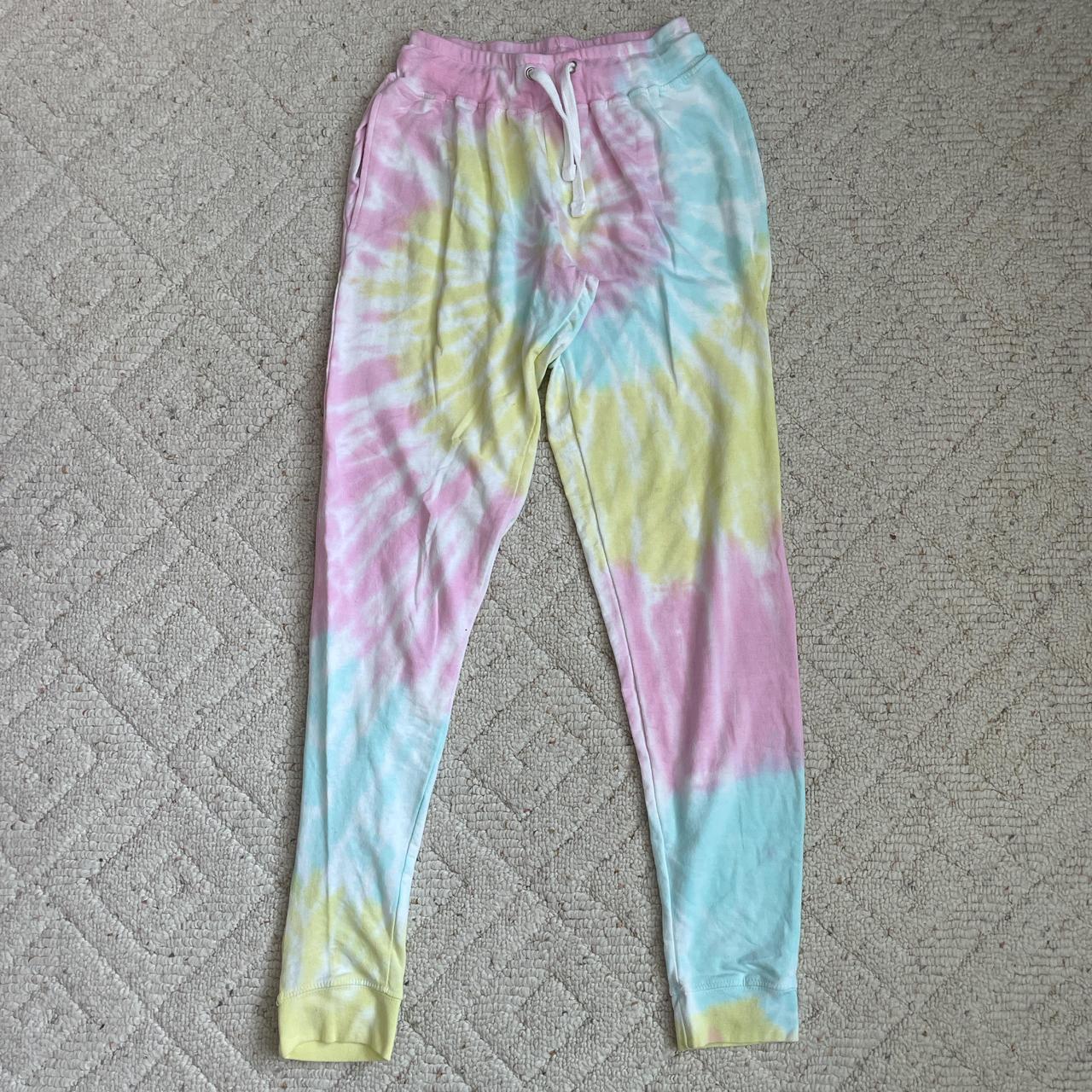 Dreamsicle pastel tie dye jogger sweatpants. Super. Depop