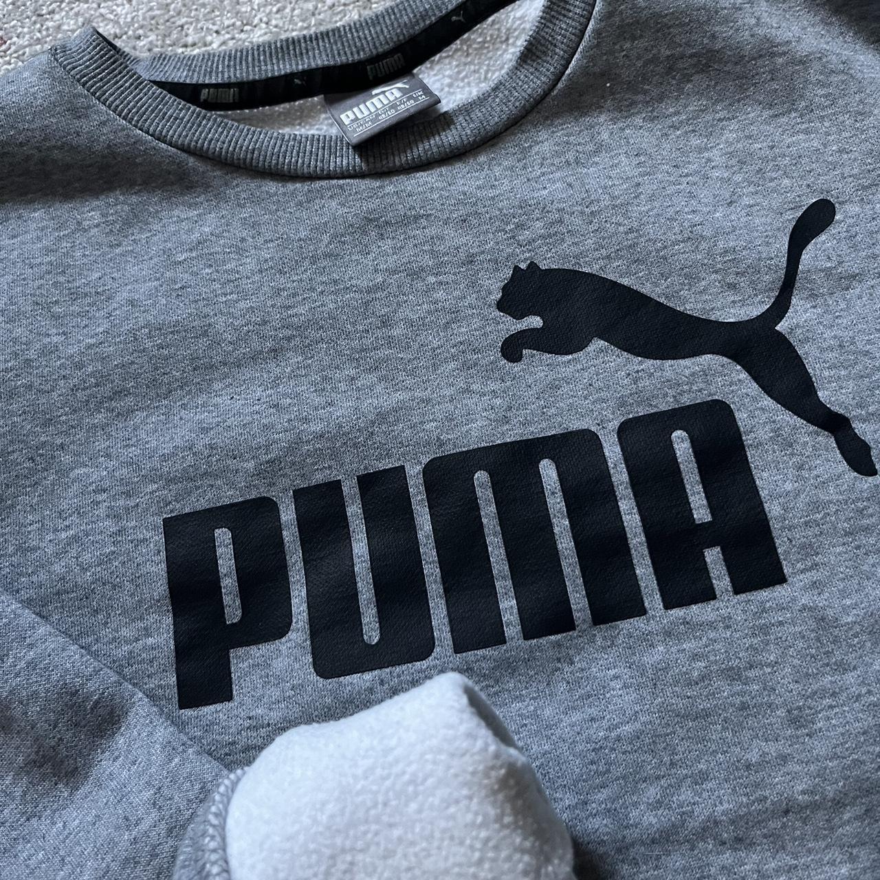 PUMA GREY Jumper Think I wore it twice if that... - Depop