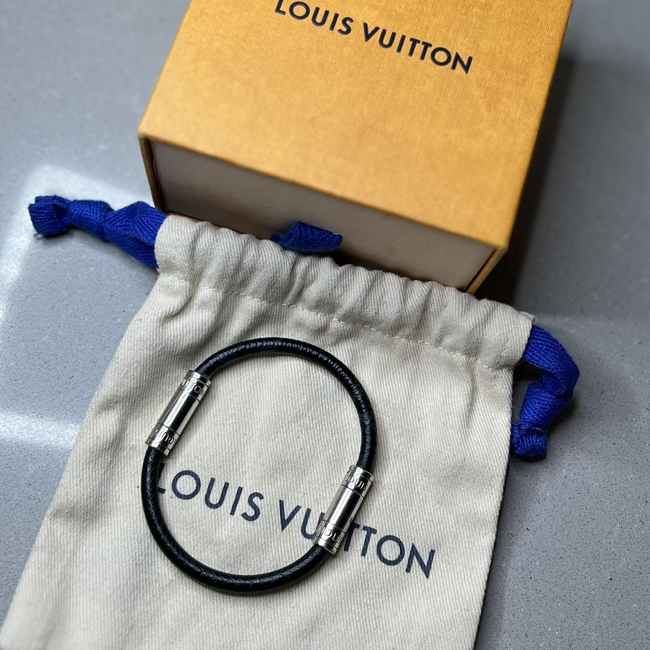 Louis Vuitton Black monogram Bracelet with all - Depop