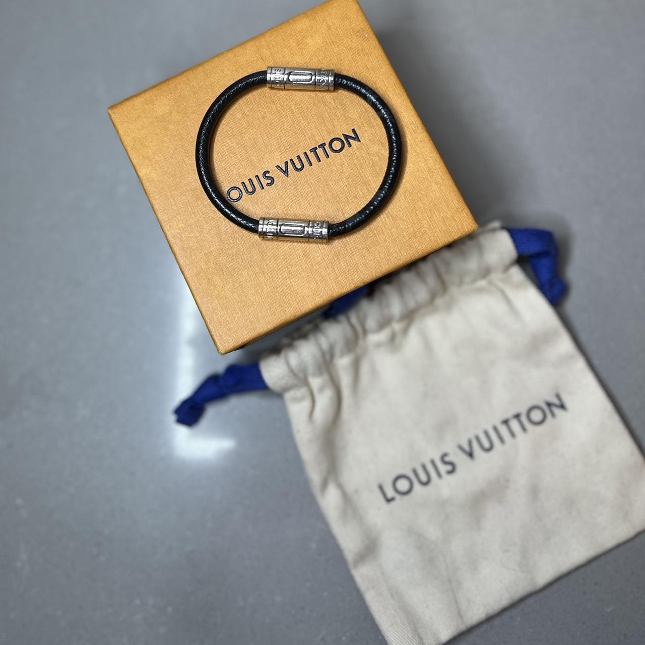 Louis Vuitton Keep It Double Clasp Bracelet in black... - Depop