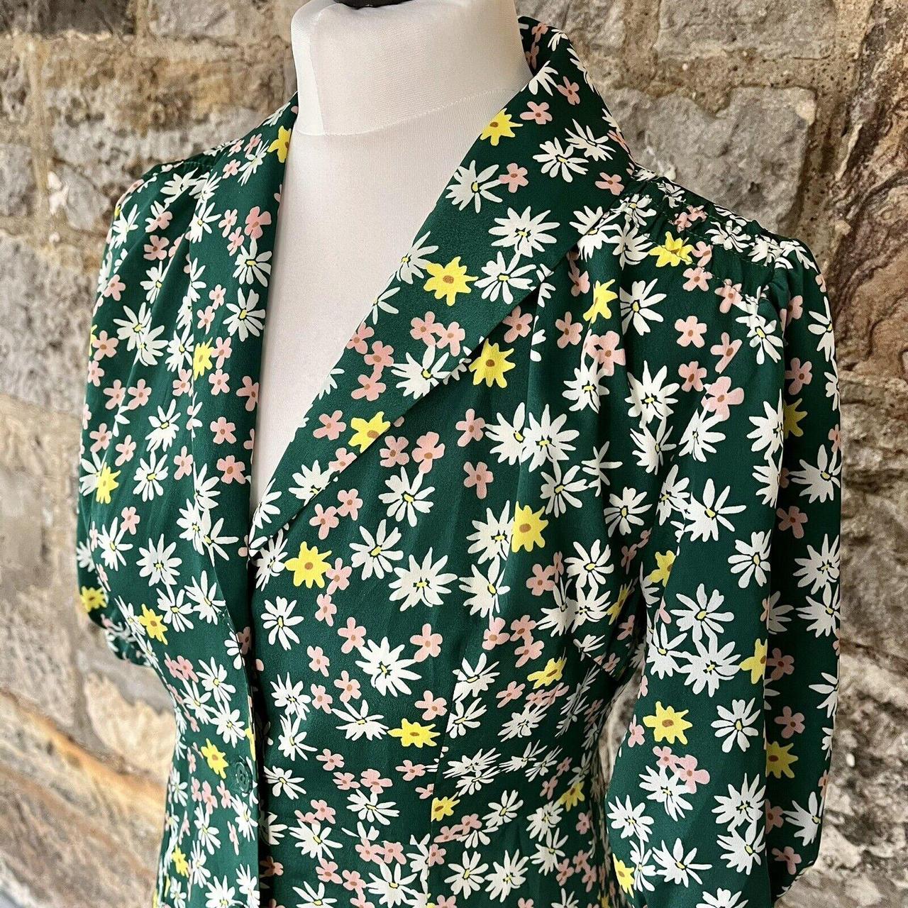 Kitri Siena Floral Tea Dress Midi Puff Depop