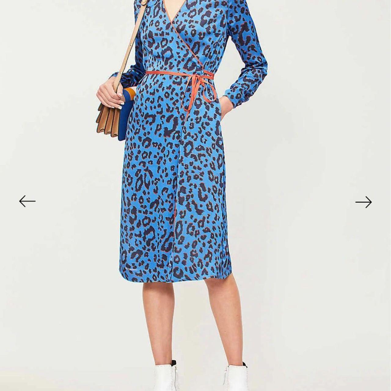 Kitri Maya Animal Print Wrap Dress, Ties