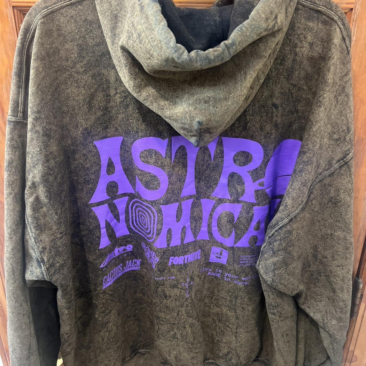 Travis Scott - World Event Hoodie Bleached Black is | Depop