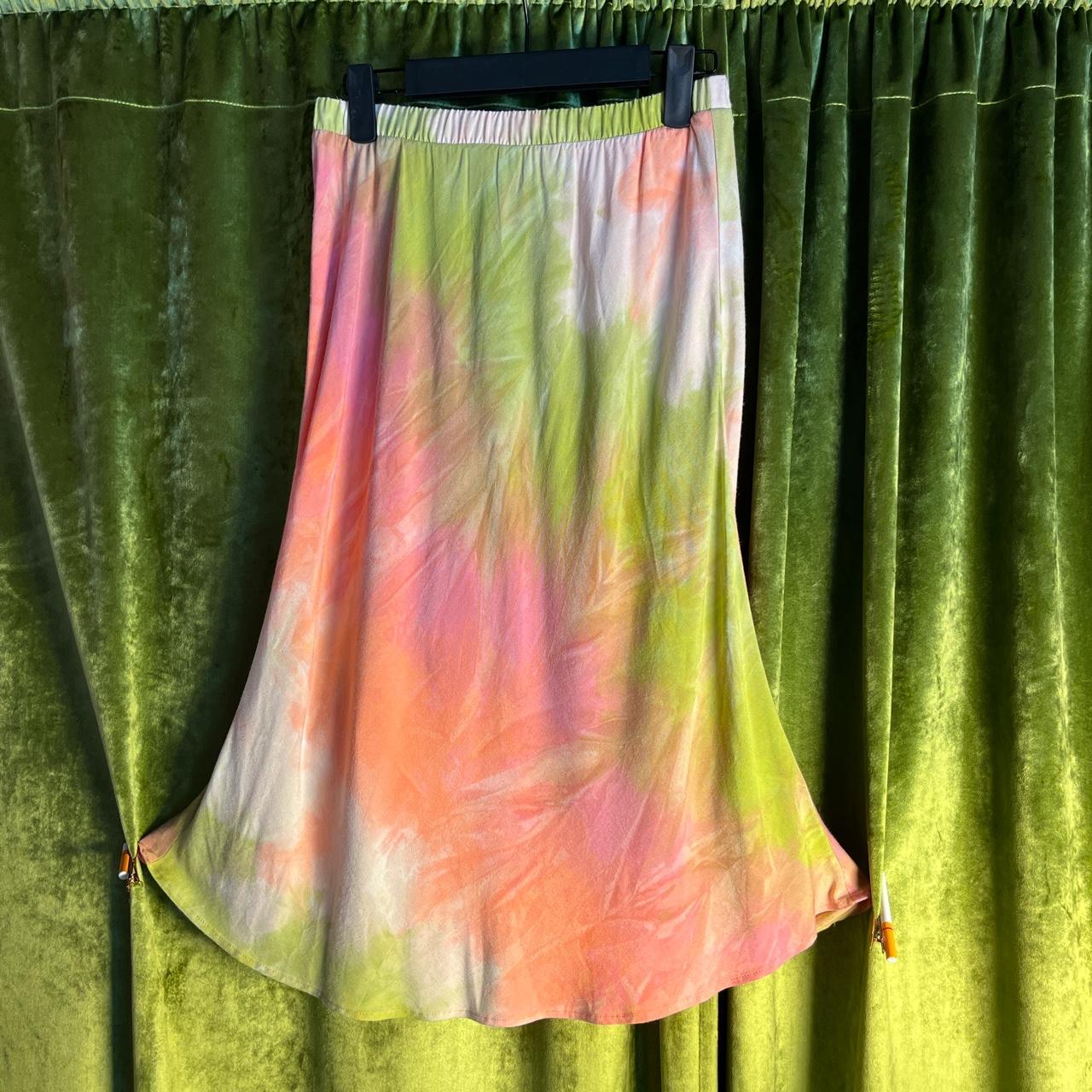 Drew Carter Tie Dye skirt made in USA hand dyed... Depop