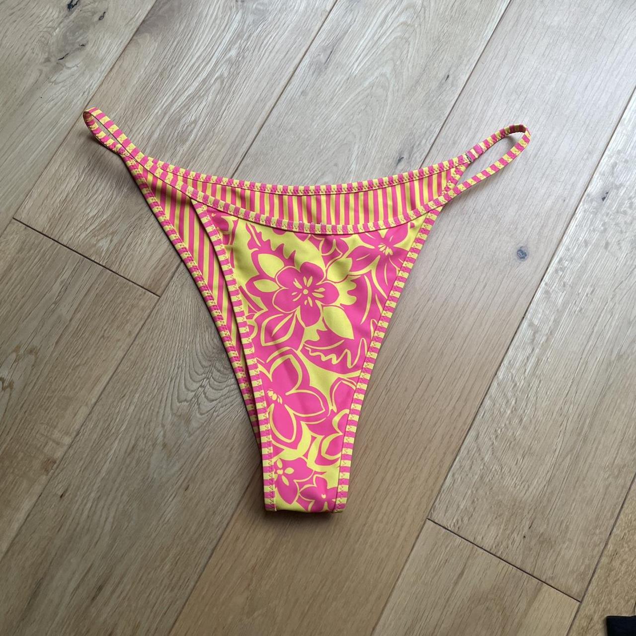 Urban Outfitters Kulani Kinis pink lemonade floral... - Depop