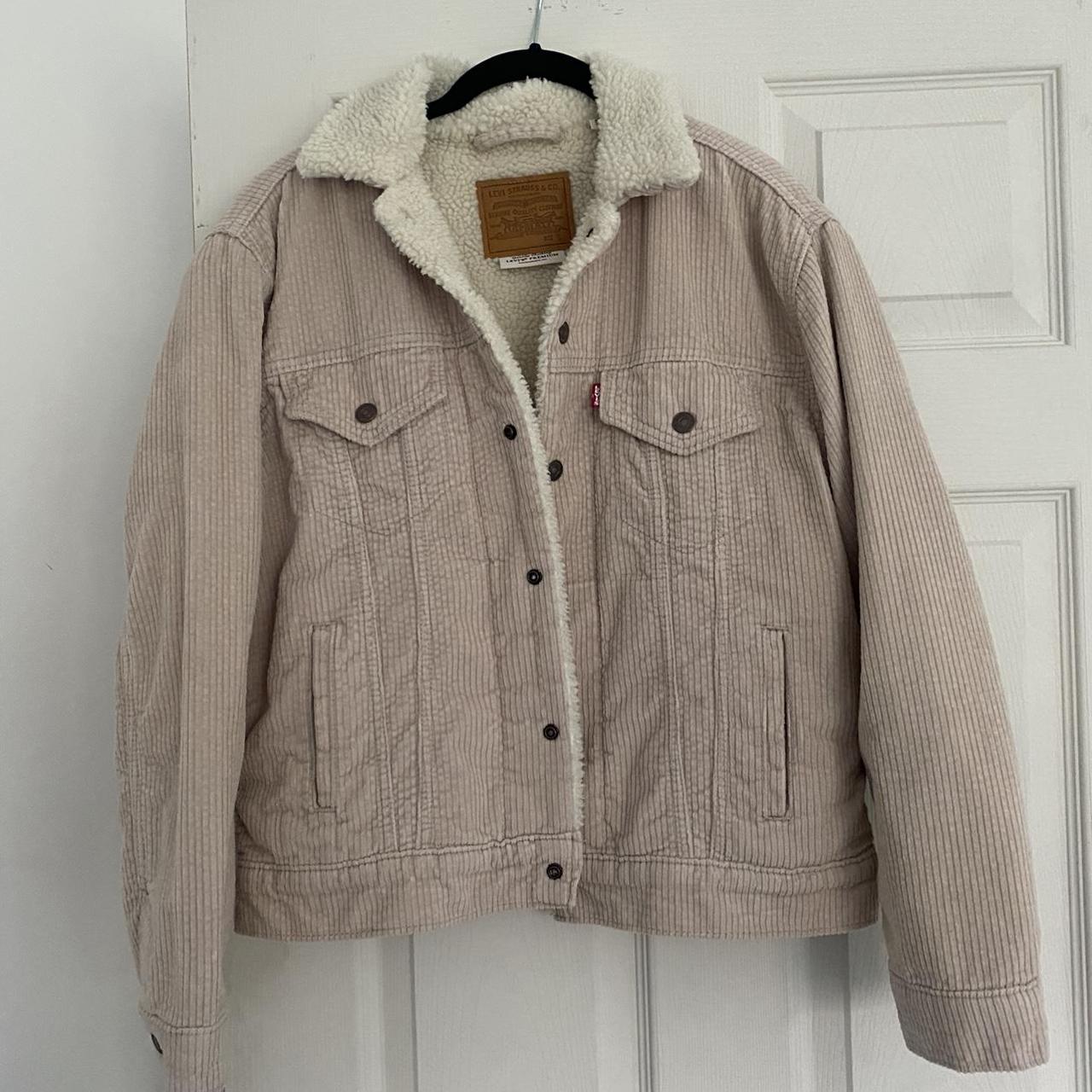 Levi's Women's Cream and Tan Jacket | Depop