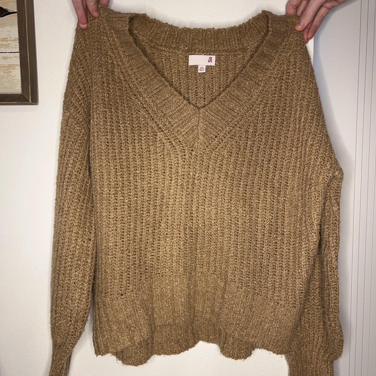 Incredibly soft brown knit sweater. Hardly worn with... - Depop