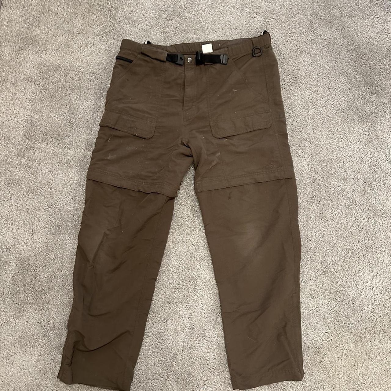 Vintage brown TNF cargo pants size Large Has stains... - Depop
