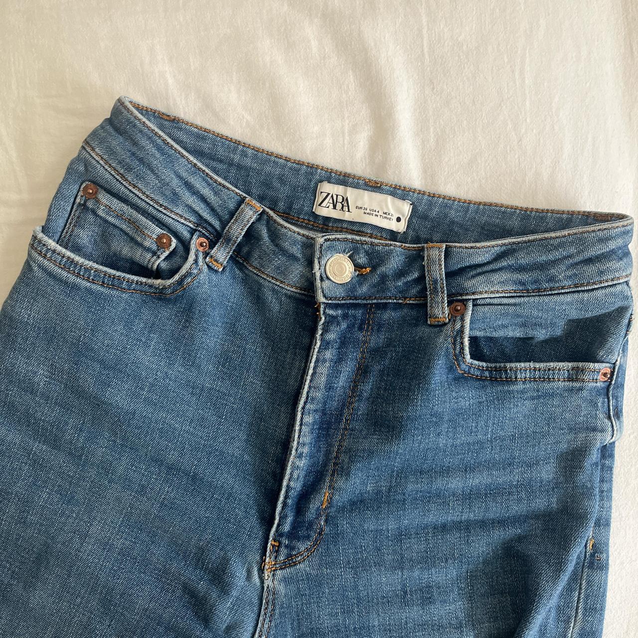 Zara flared jeans Stretchy and comfortable, mid... - Depop