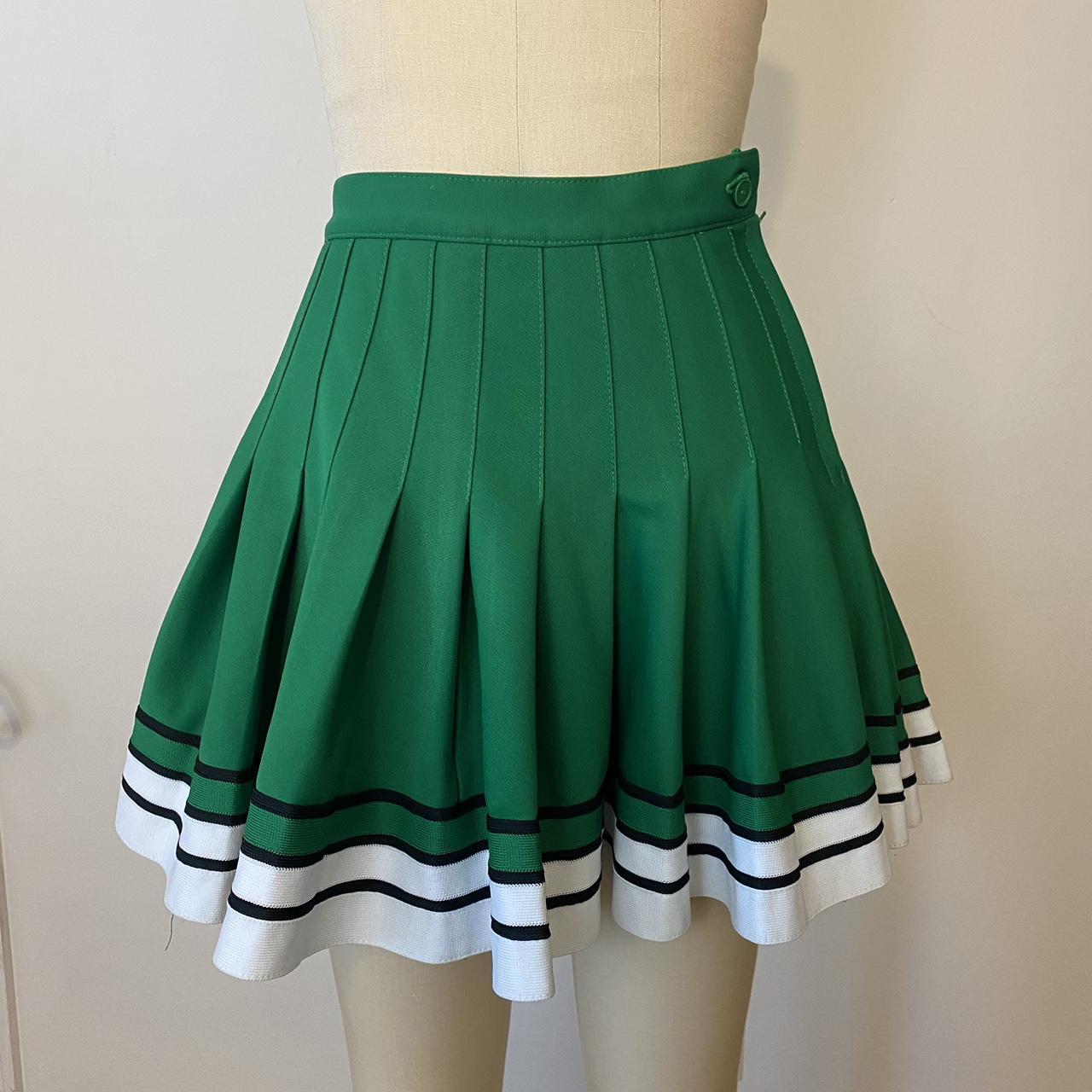 Green and orange pleated hotsell cheer skirt