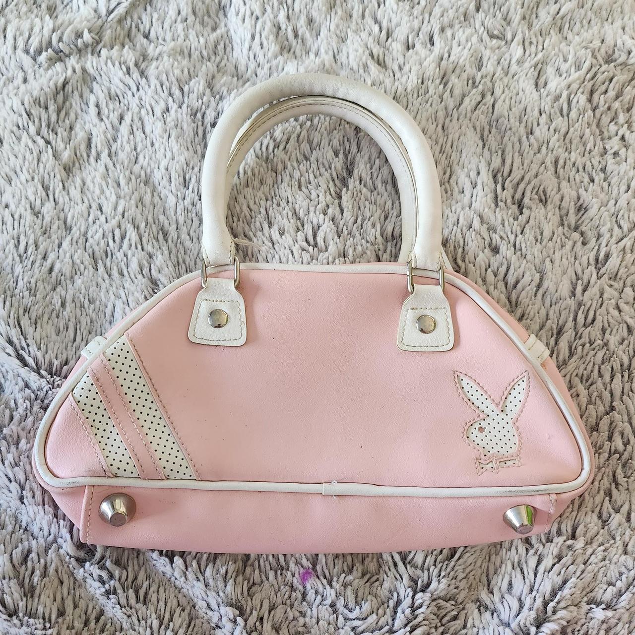 Vintage 2000s Playboy Pink Mini Bowler Bag. Item is... - Depop
