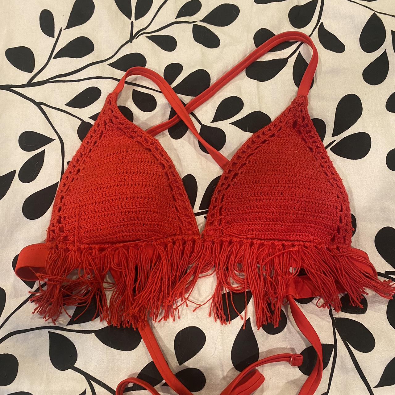 Fringe Bikini Top Red fringe Target bathing suit