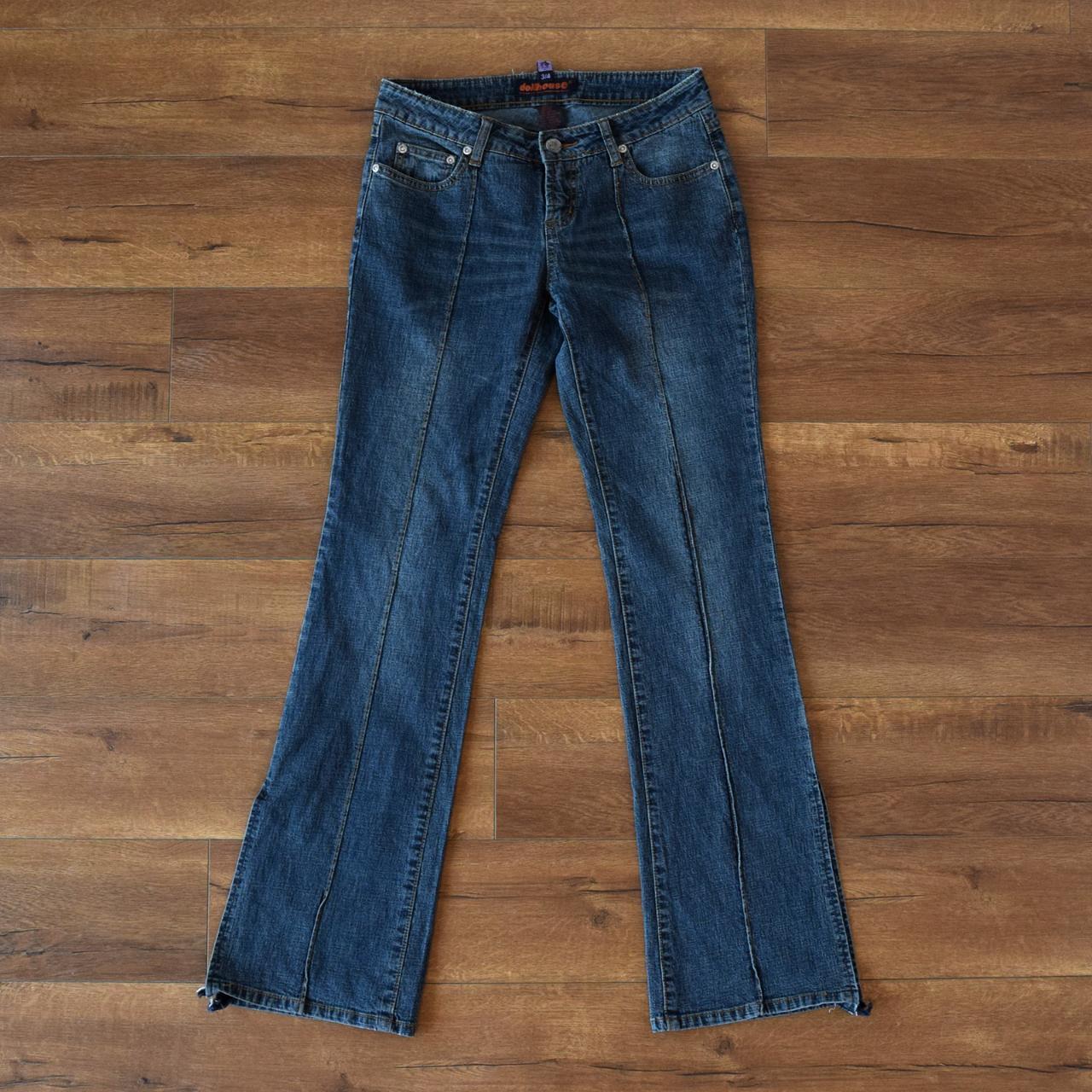 Vintage Dark Denim Low Waisted Bootcut Jeans. Would - Depop