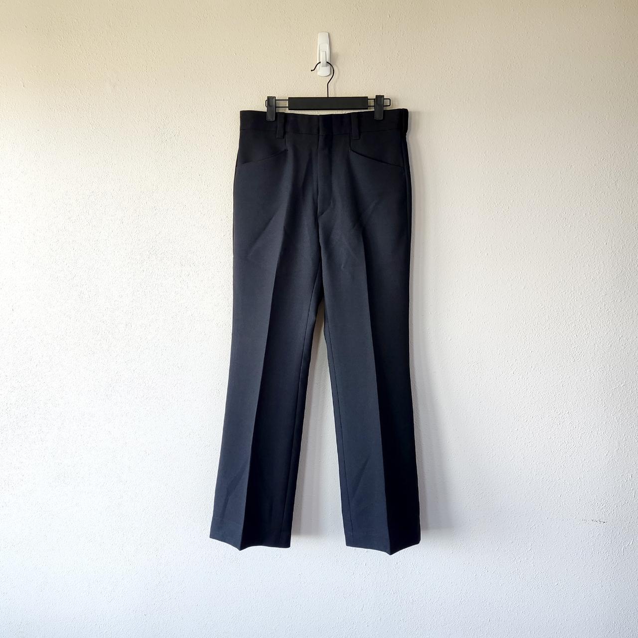 70s Levi's Panatela black bootcut trouser pants... - Depop